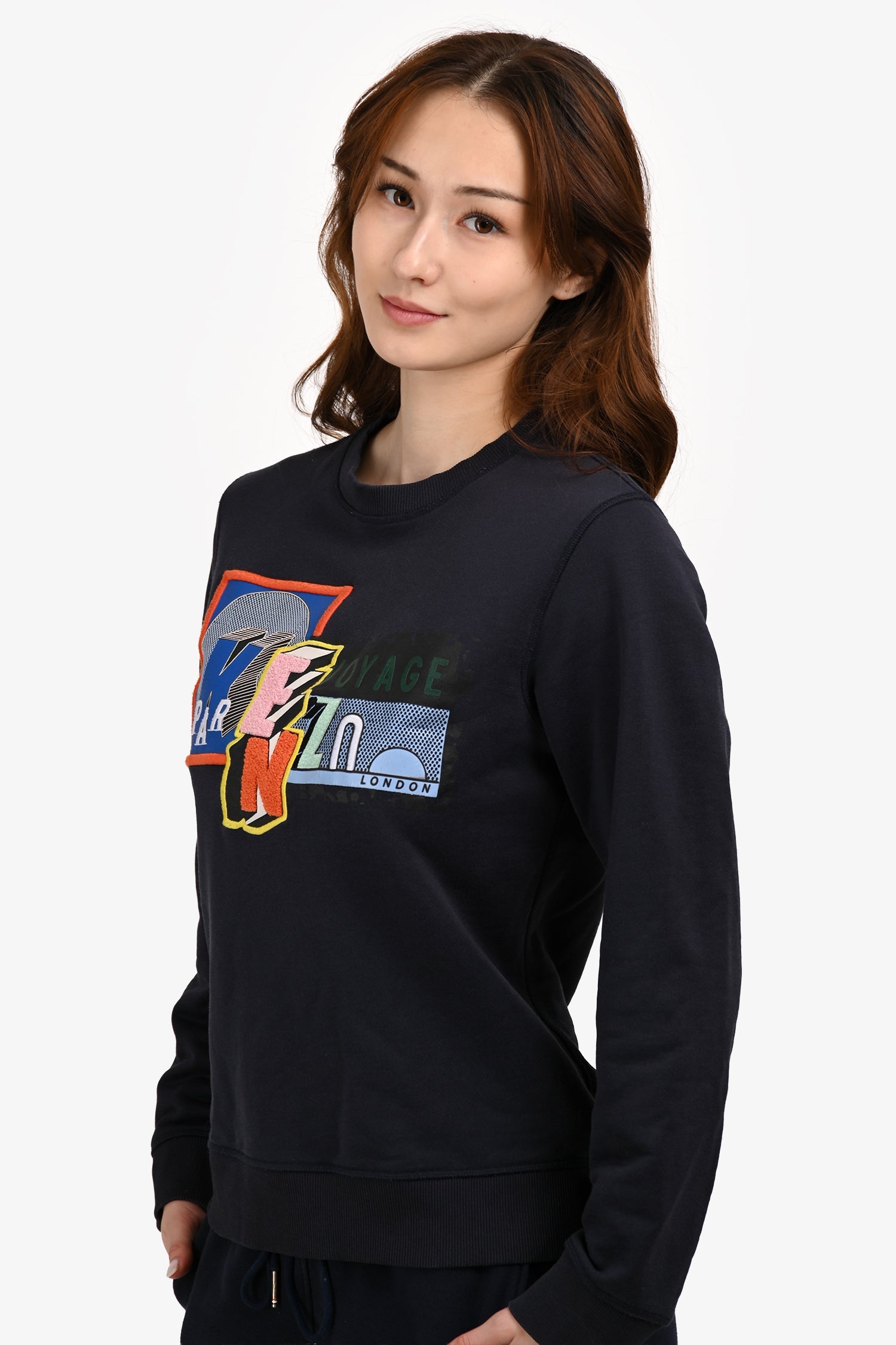 Kenzo Navy Embroidered Crewneck Sweater Size M