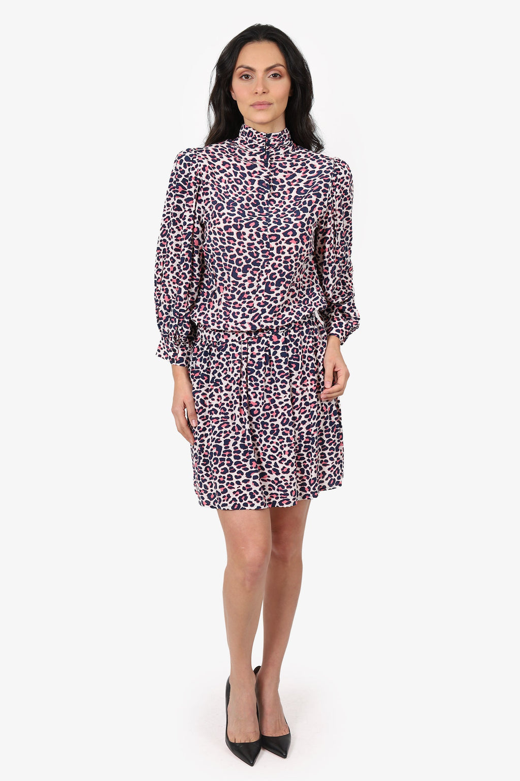 Zadig & Voltaire Pink/Blue Print Dress With Belt Estimated Size S