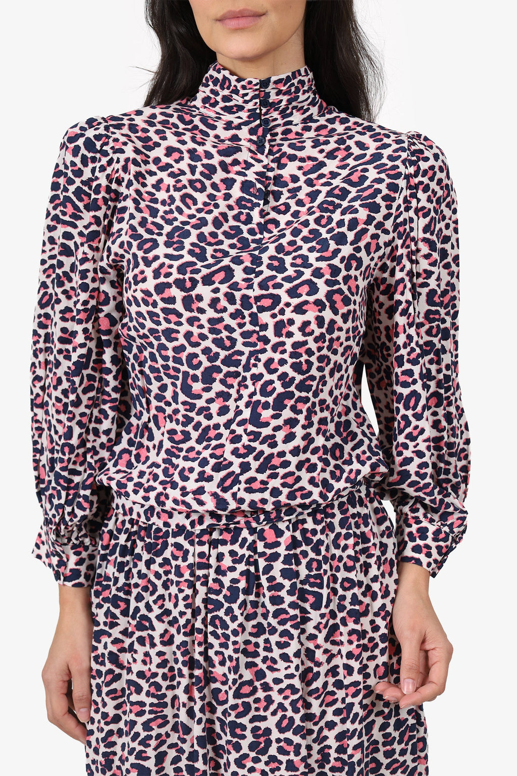 Zadig & Voltaire Pink/Blue Print Dress With Belt Estimated Size S