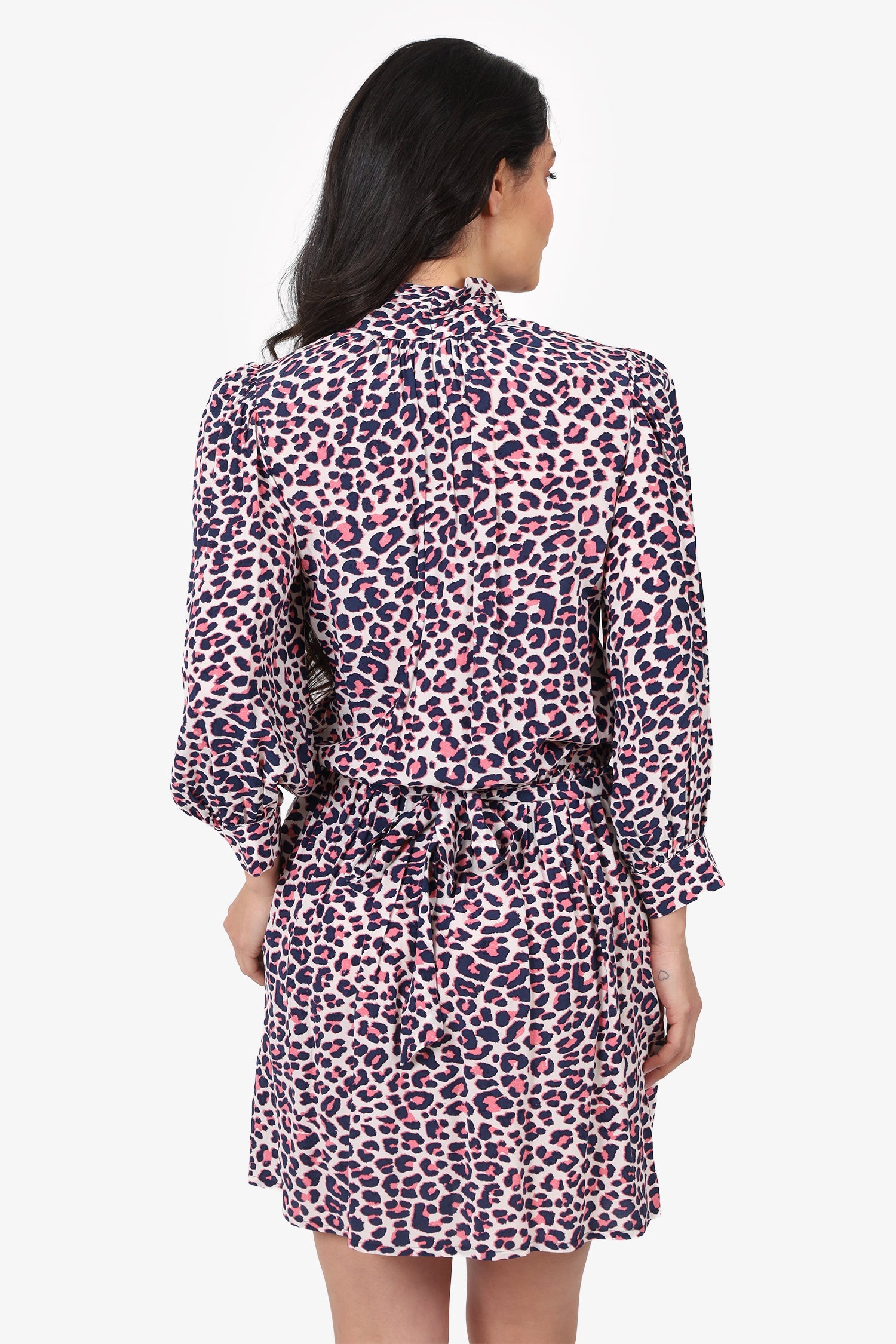 Zadig & Voltaire Pink/Blue Print Dress With Belt Estimated Size S