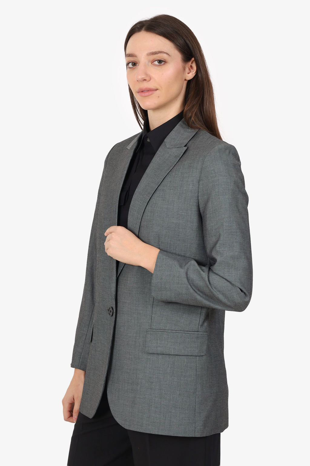 Zadig & Voltaire Grey 'Love' Single Breasted Blazer Size 40