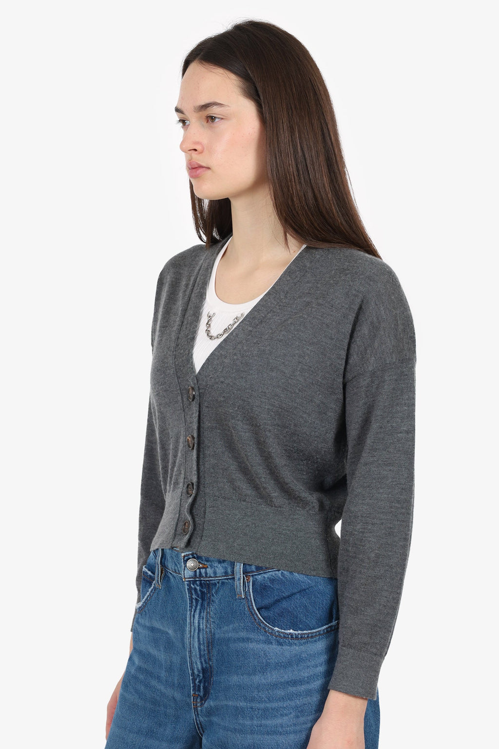 Brunello Cucinelli Grey Cashmere/Silk igan Size XS