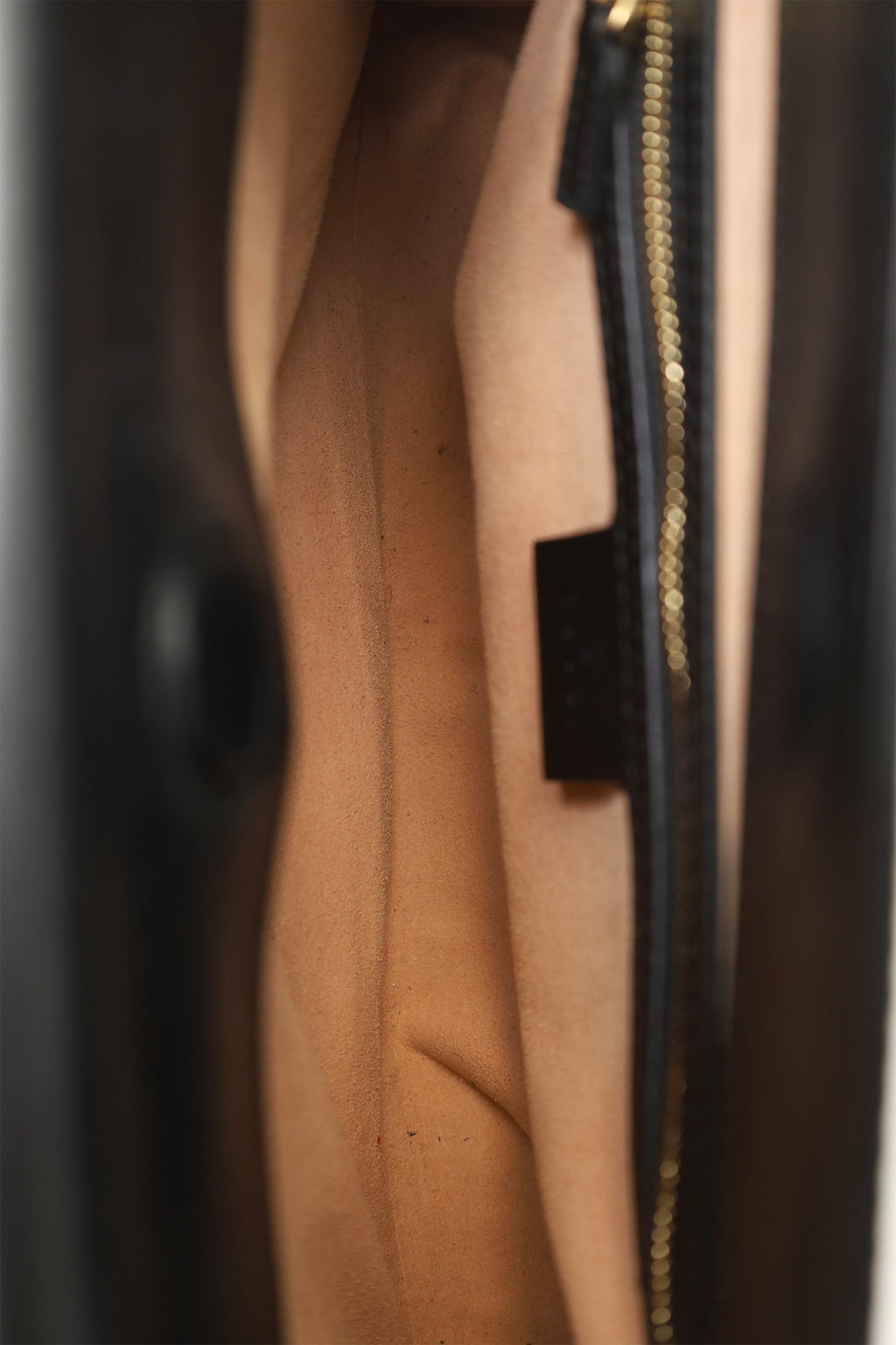 Gucci Black Nymphaea Leather Bamboo Top Handle Bag