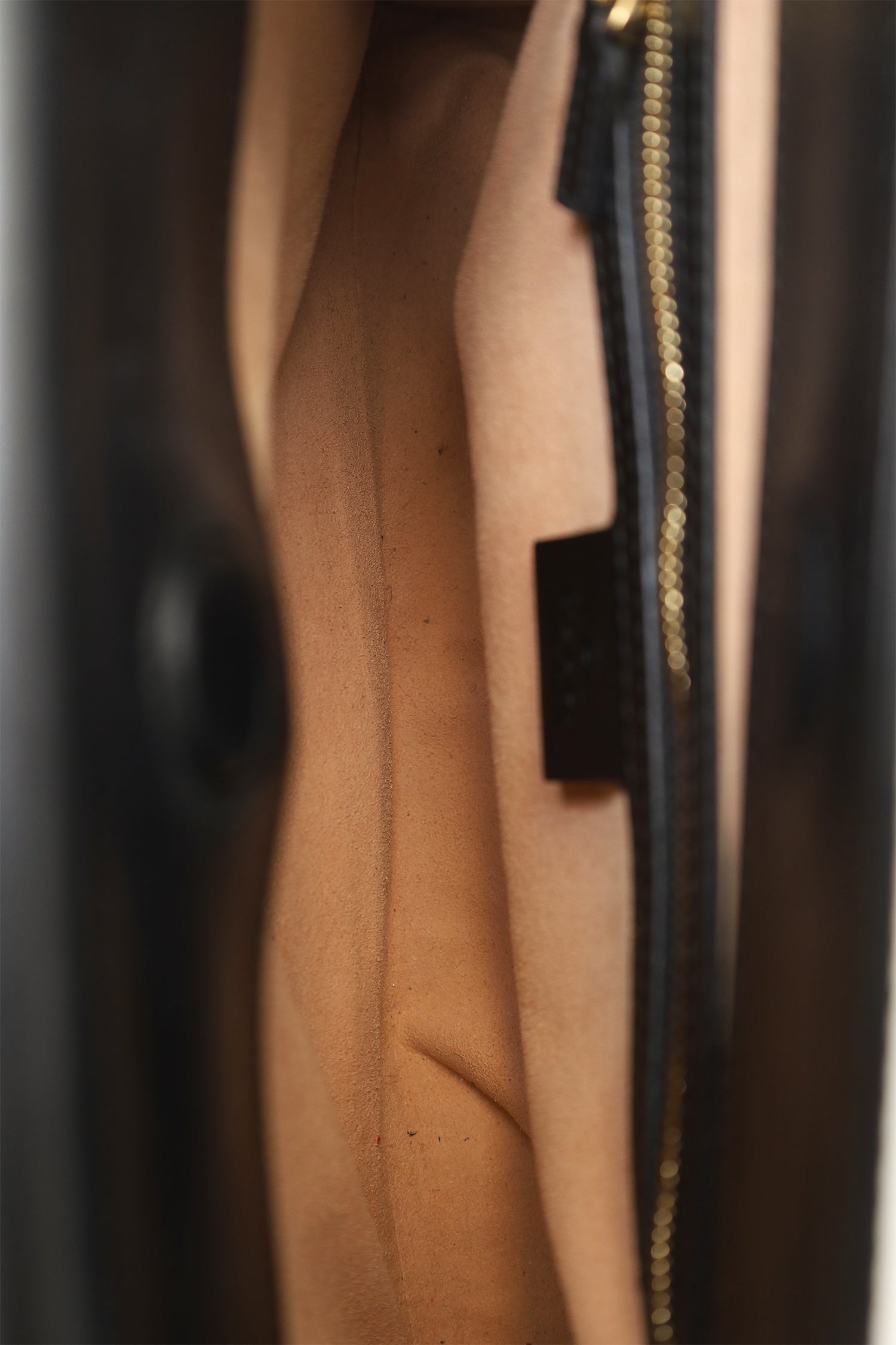 Gucci Black Nymphaea Leather Bamboo Top Handle Bag
