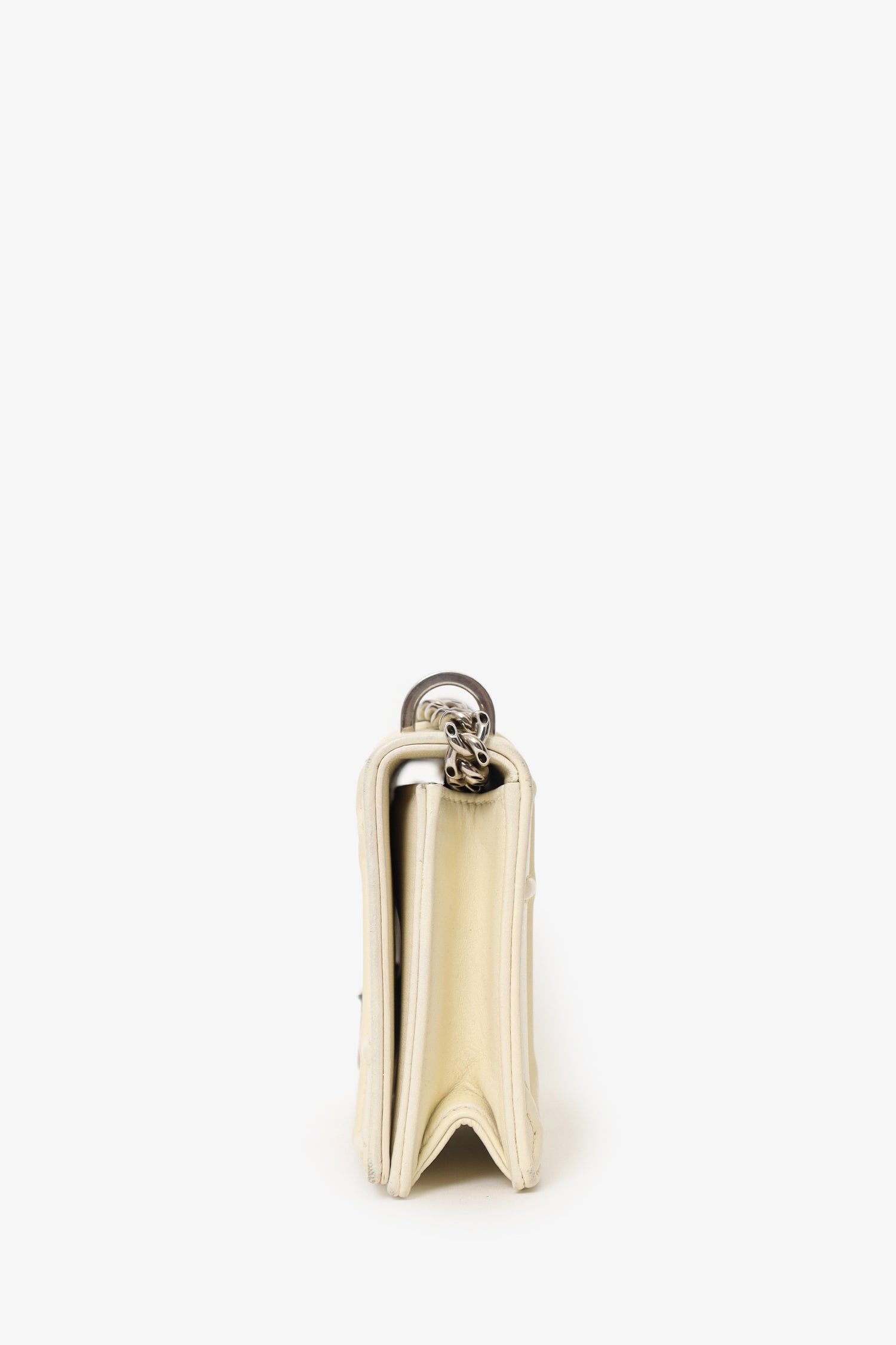 Christian Dior 2015 White Cannage Leather Mini Diorama Shoulder Bag
