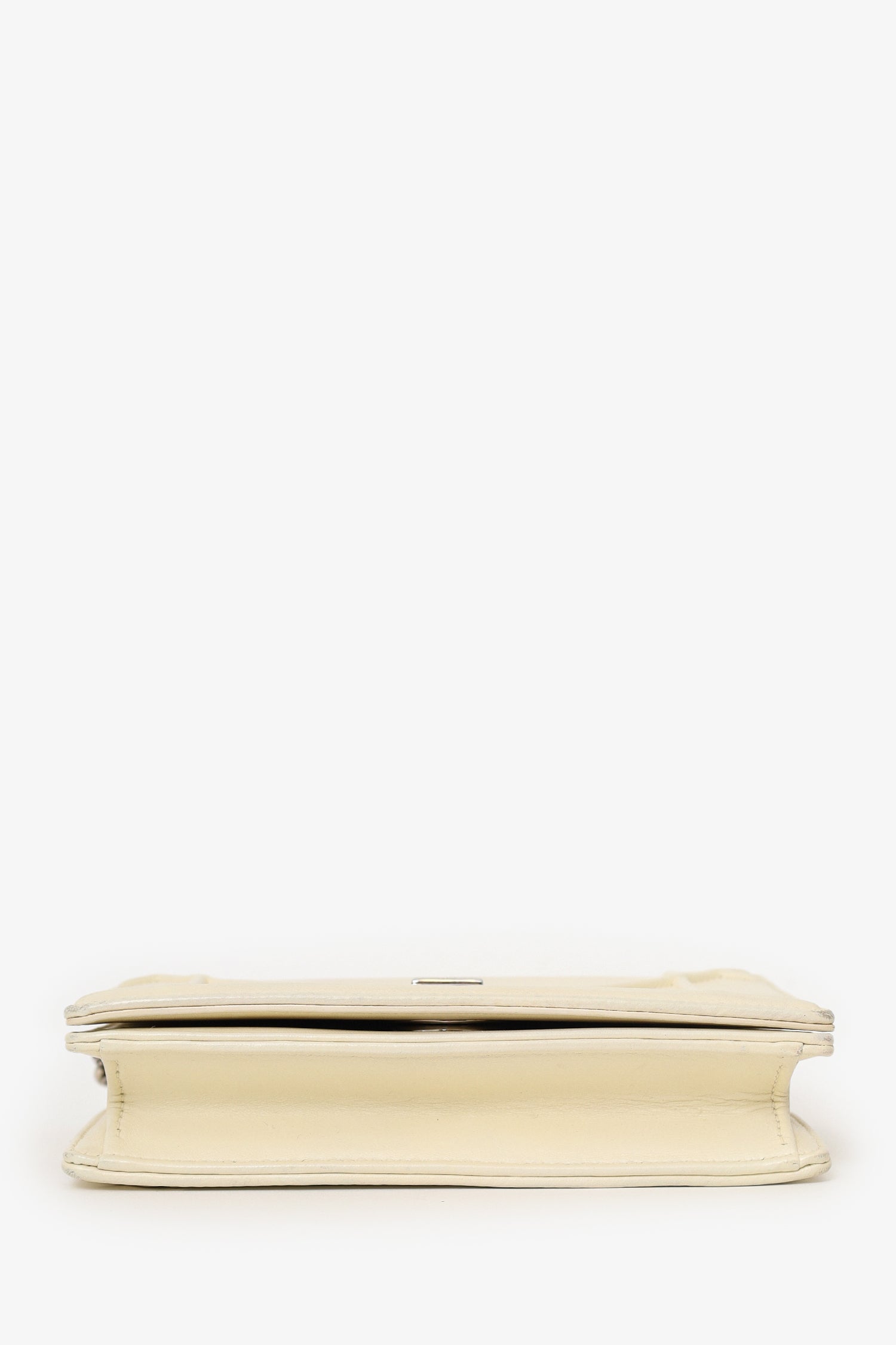 Christian Dior 2015 White Cannage Leather Mini Diorama Shoulder Bag
