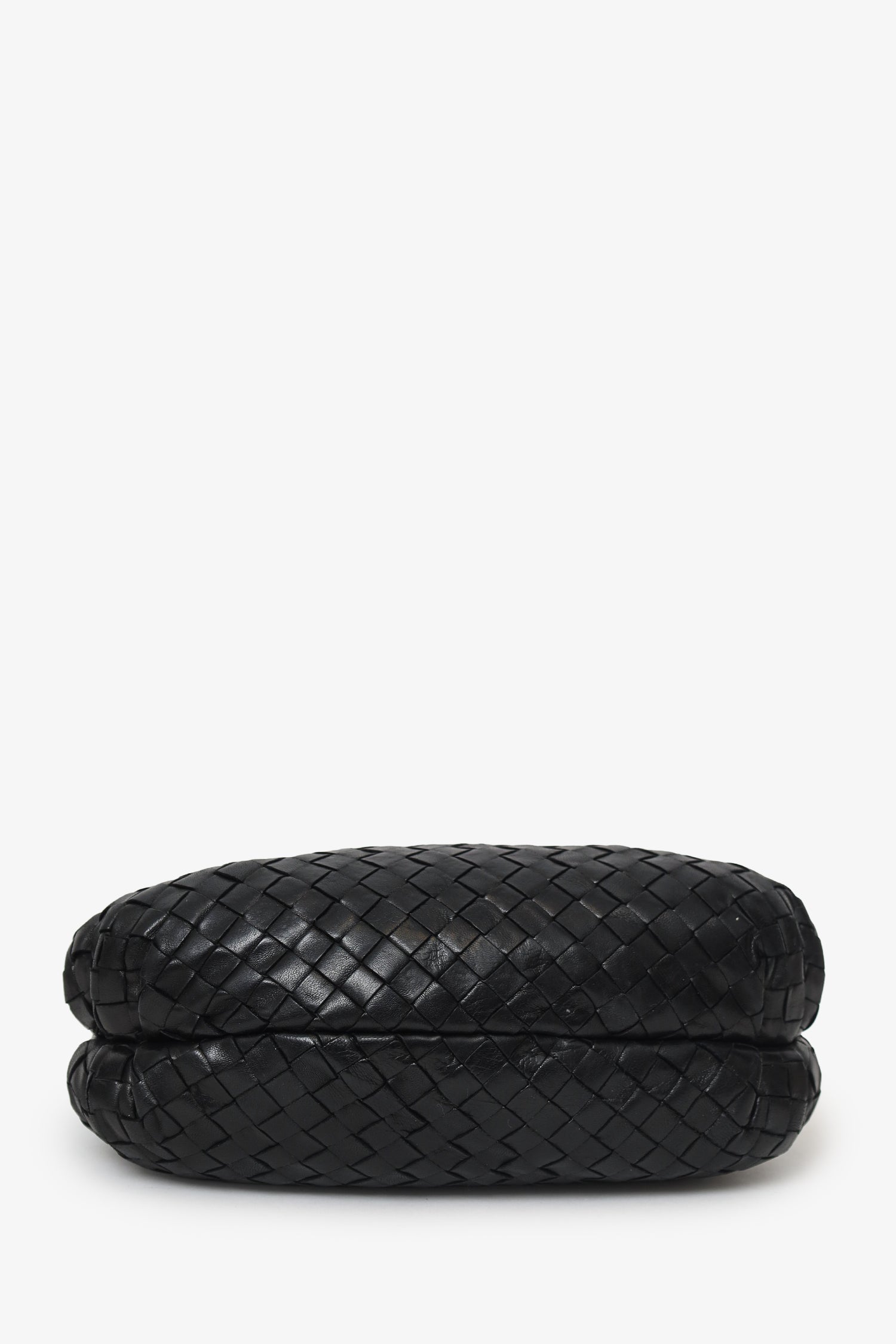 Bottega Venetta Black Intrecciato Crossbody Bag