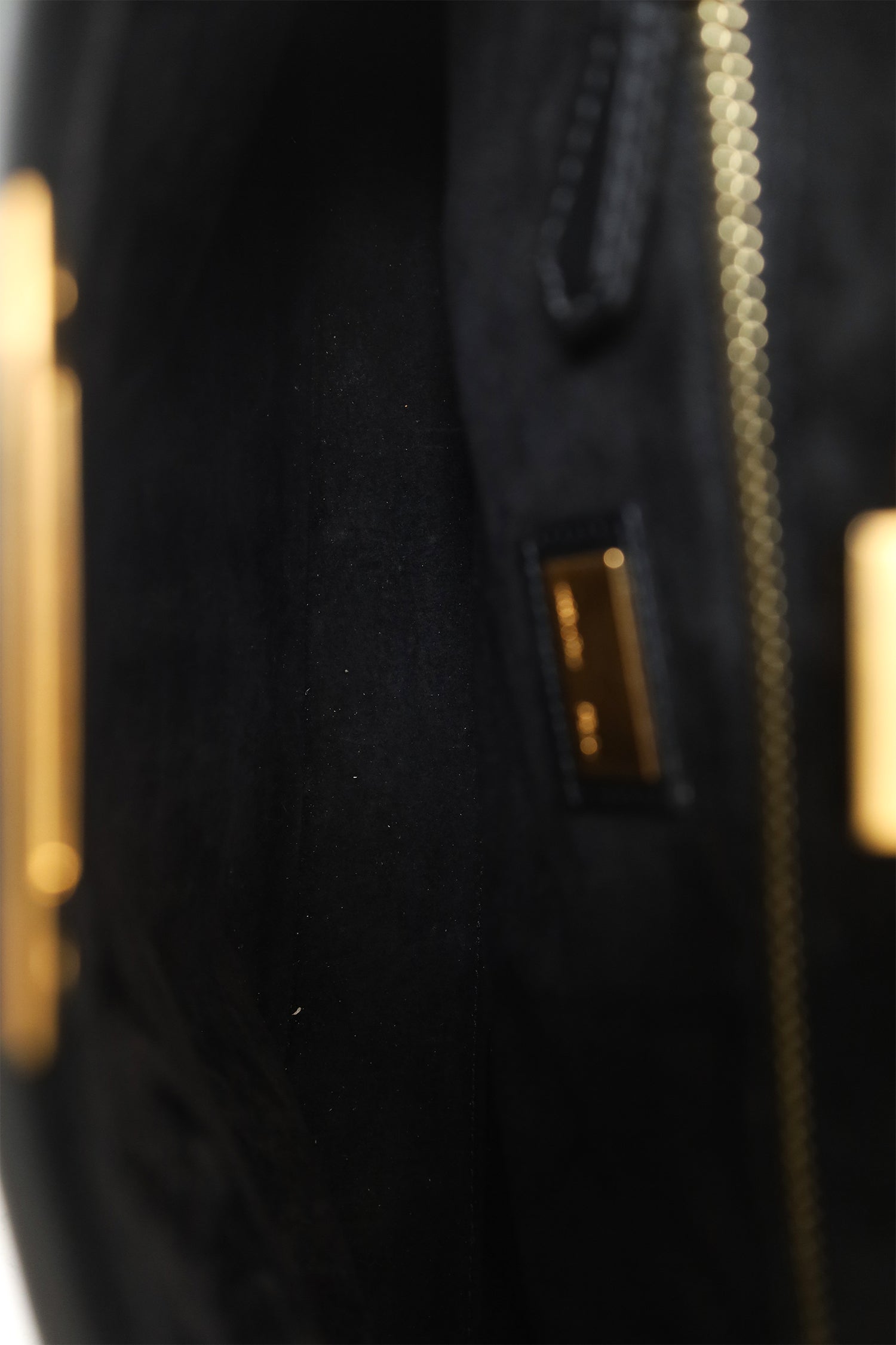 Fendi Black Leather Peekaboo Bag With Strap