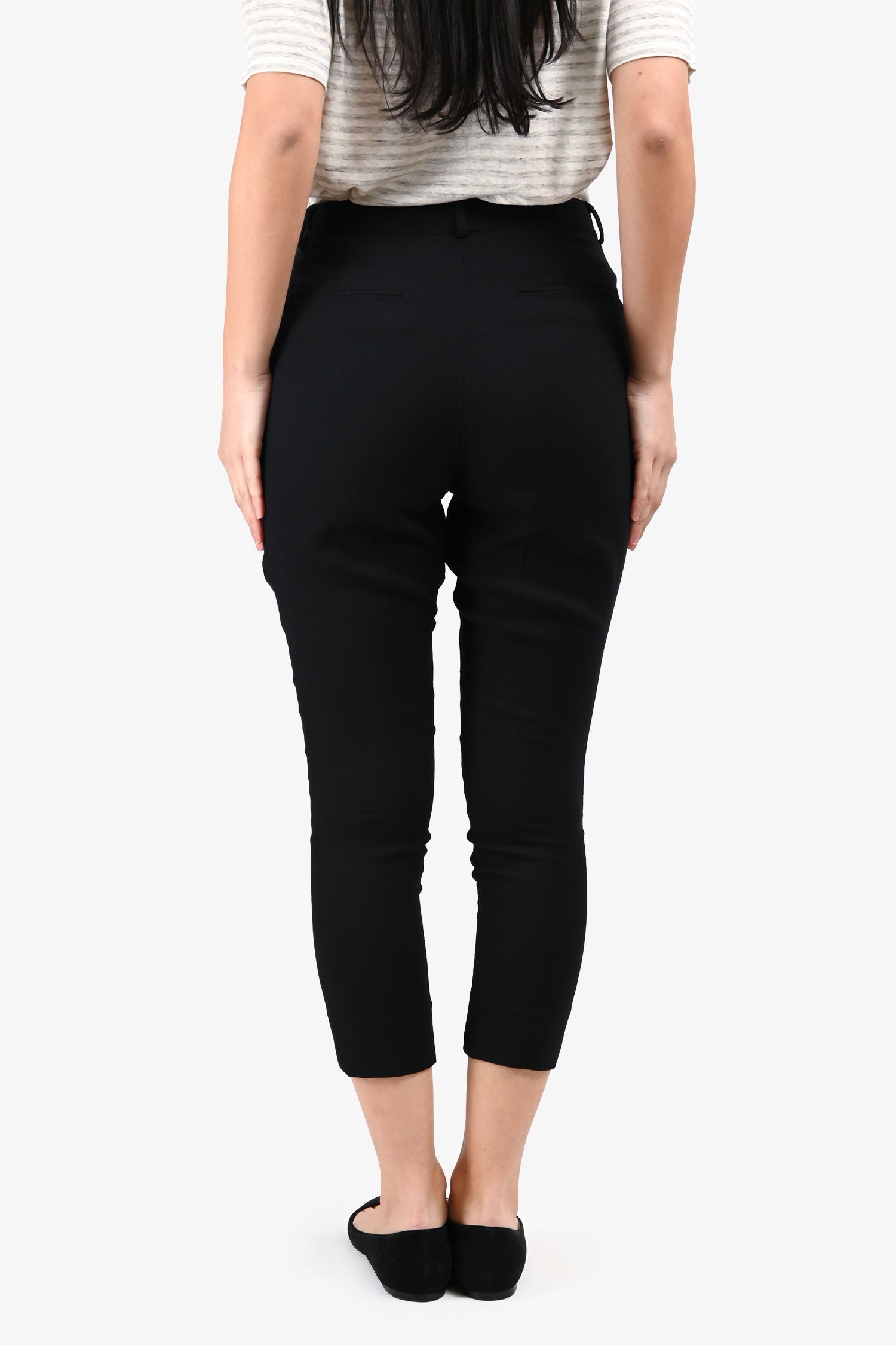 Helmut Lang Black Crossover Tapered Pants Size 2