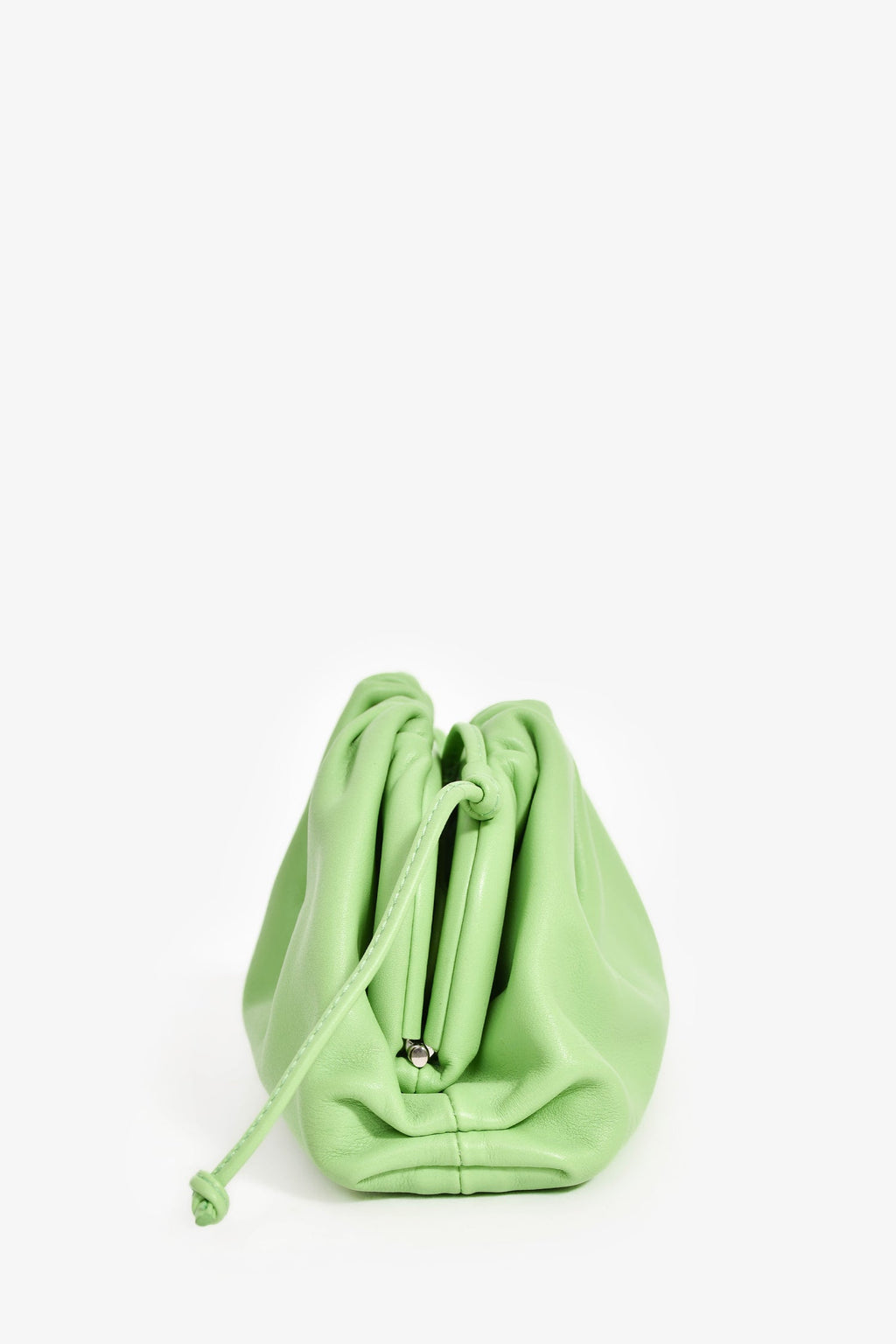 Bottega Veneta Green Leather Mini Pouch