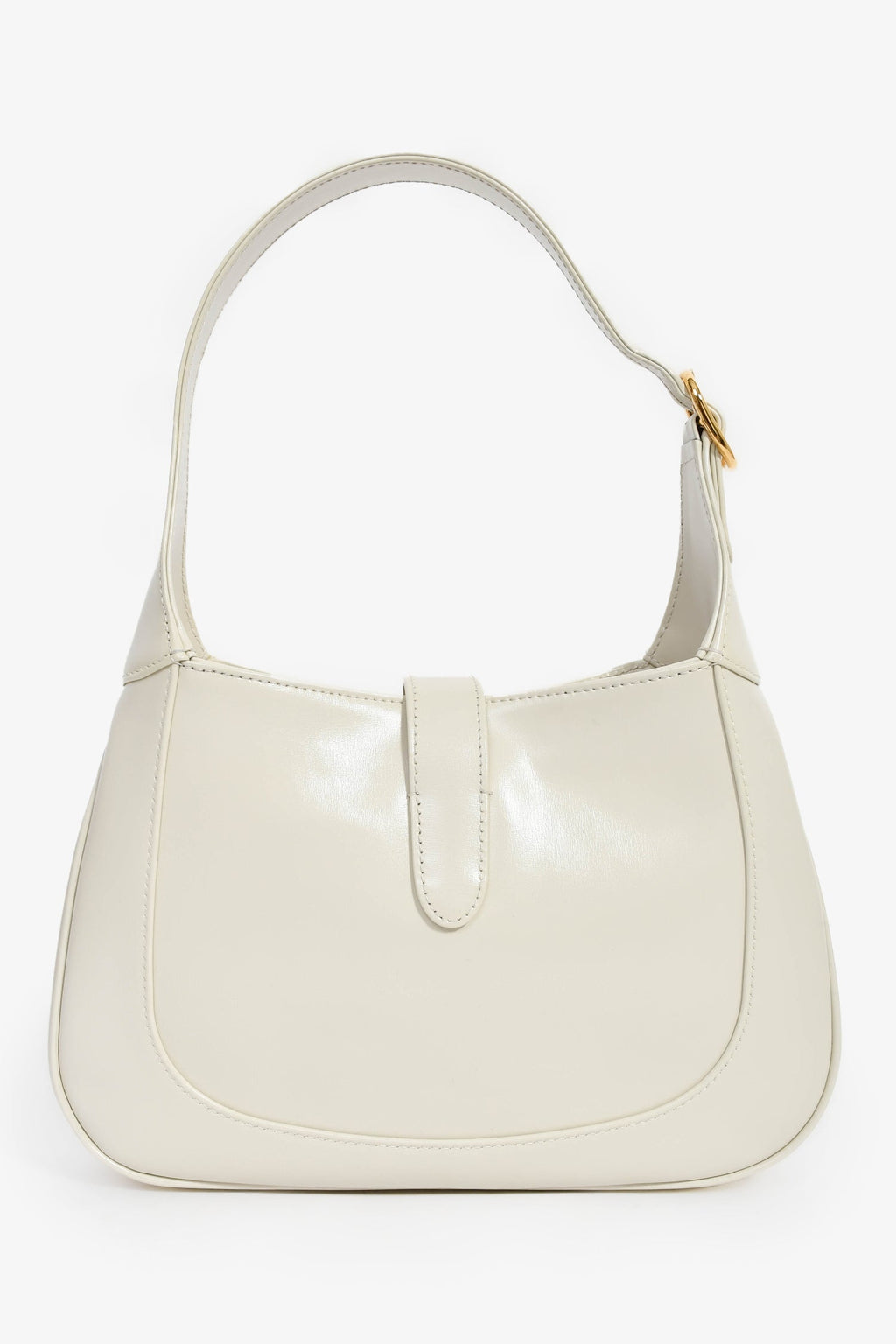 Gucci Cream Smooth Leather Jackie 1961 Small Shoulder Bag With Strap