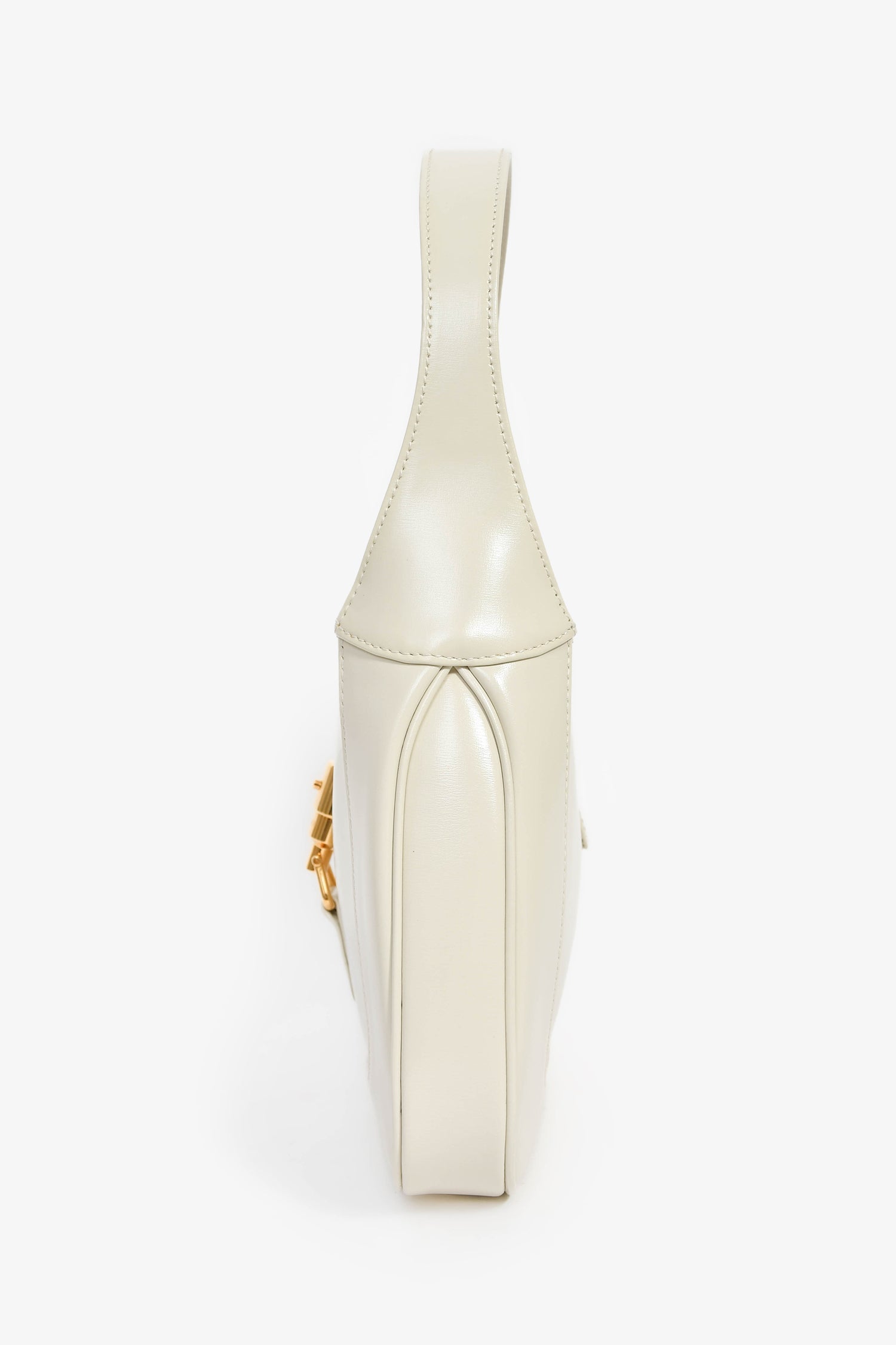 Gucci Cream Smooth Leather Jackie 1961 Small Shoulder Bag With Strap