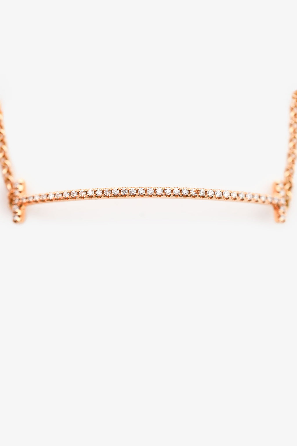 Tiffany & Co. 18K Yellow Gold Diamond Set Tiffany T Bracelet