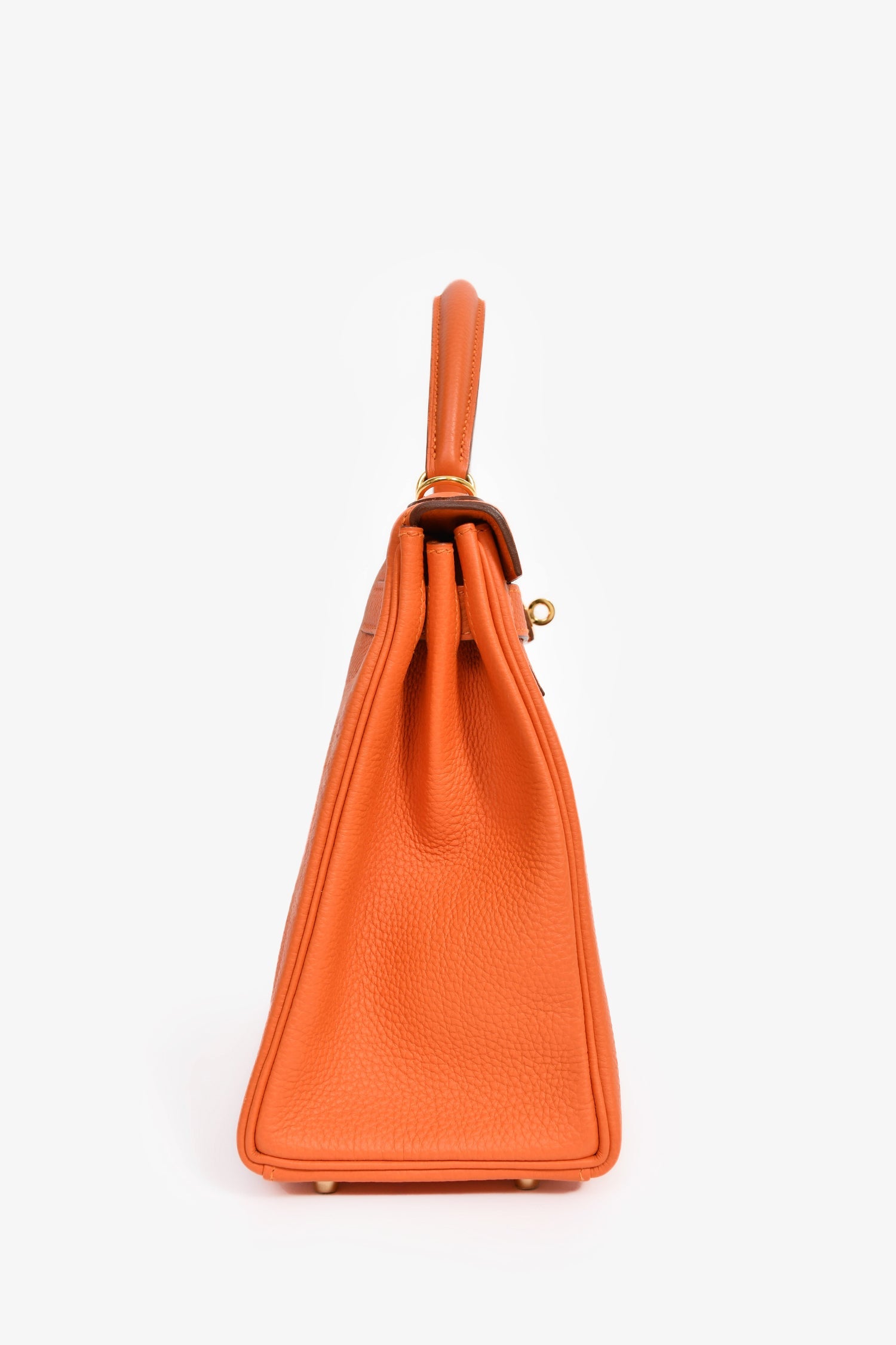 Hermès 2015 Orange Togo Leather Kelly 28 With Strap