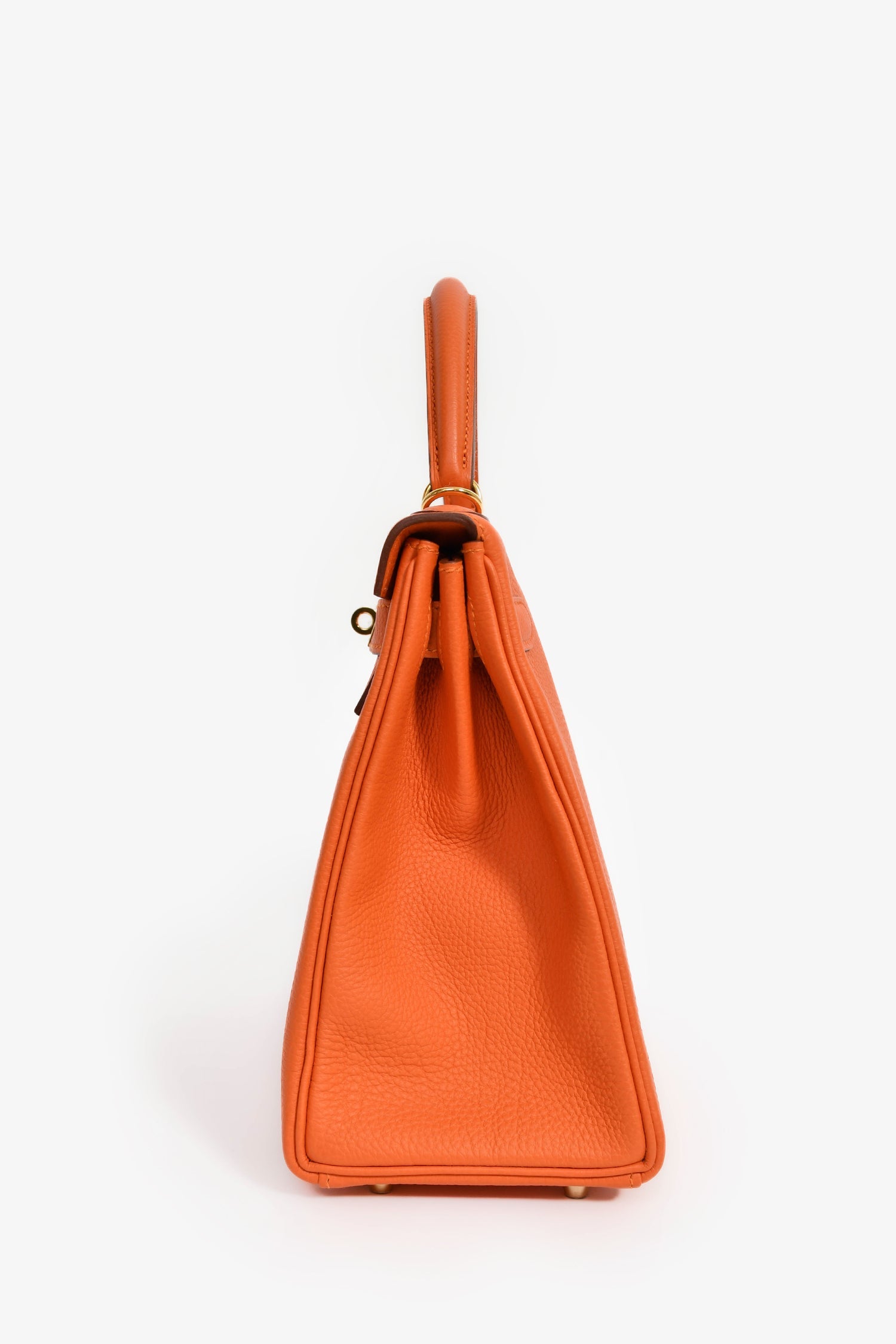 Hermès 2015 Orange Togo Leather Kelly 28 With Strap