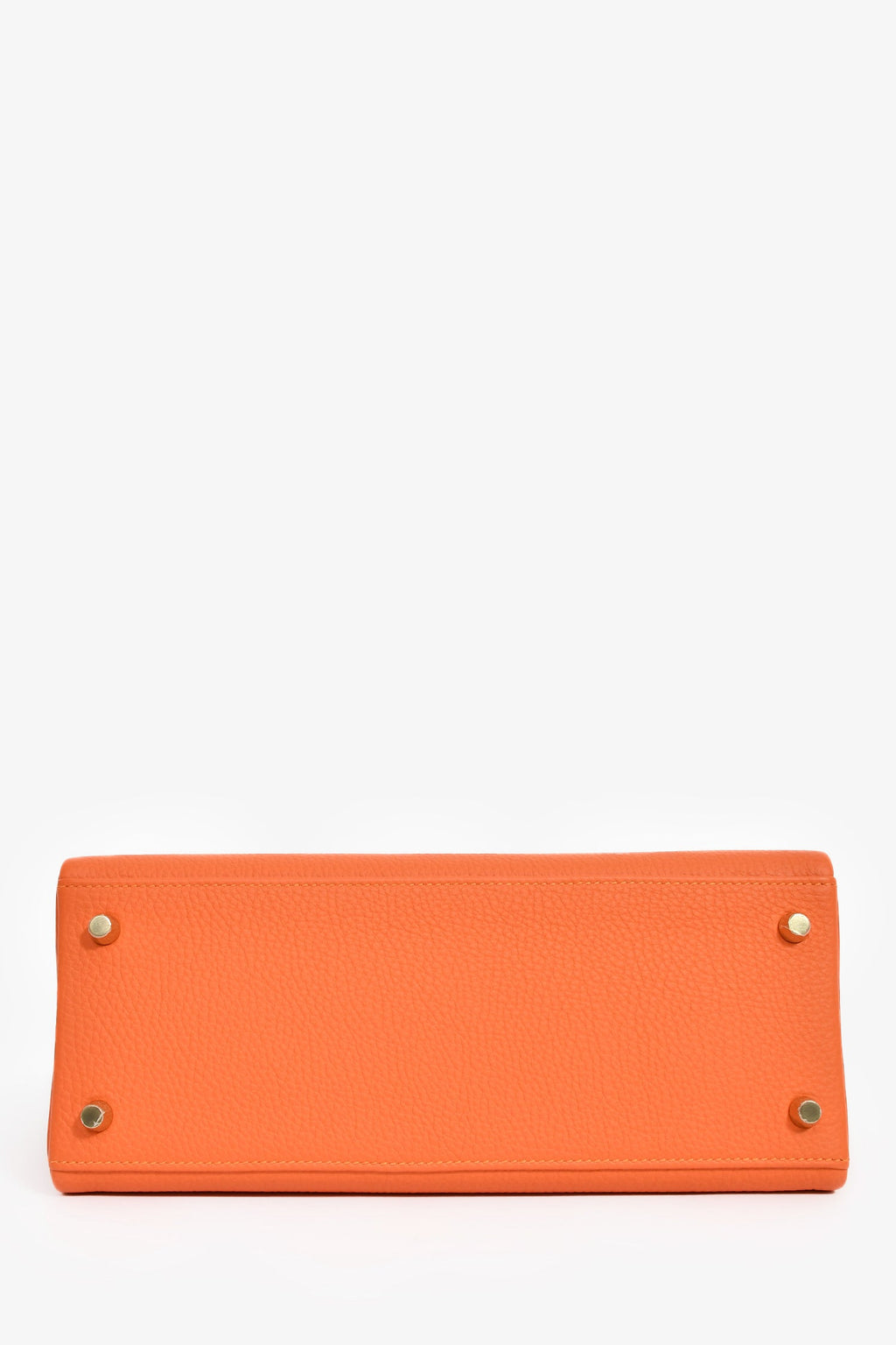 Hermès 2015 Orange Togo Leather Kelly 28 With Strap