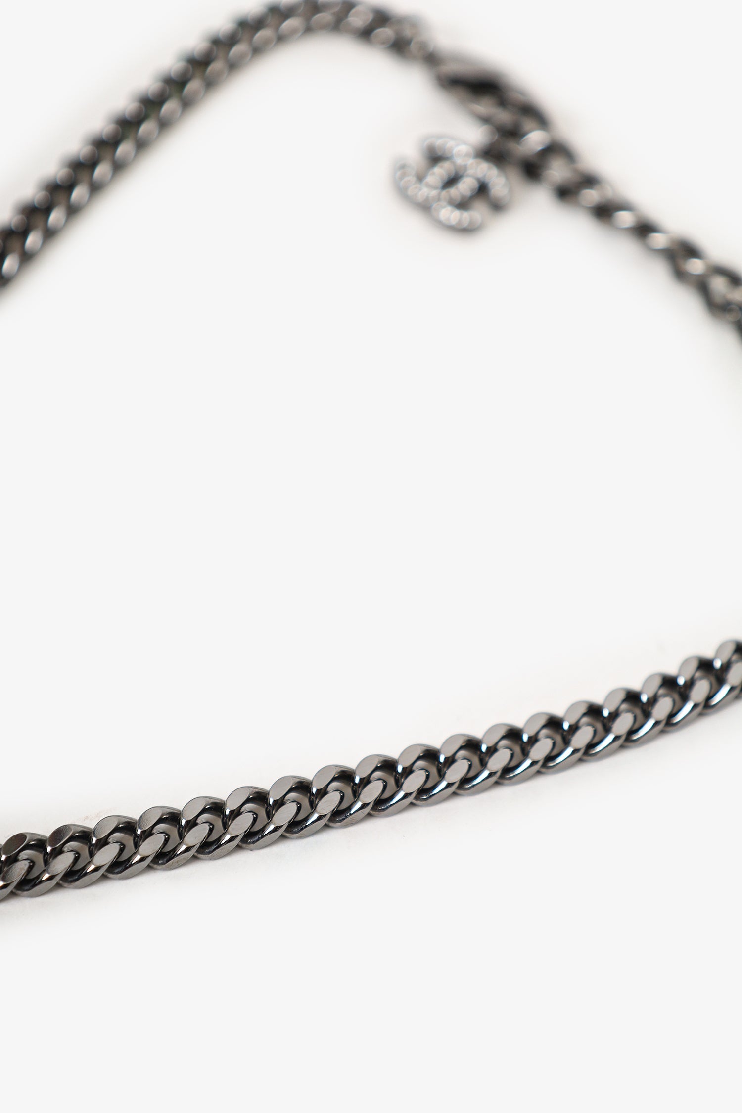 Pre-Loved Chanel™ B22 Hexagon Crystal Embellished CC Choker