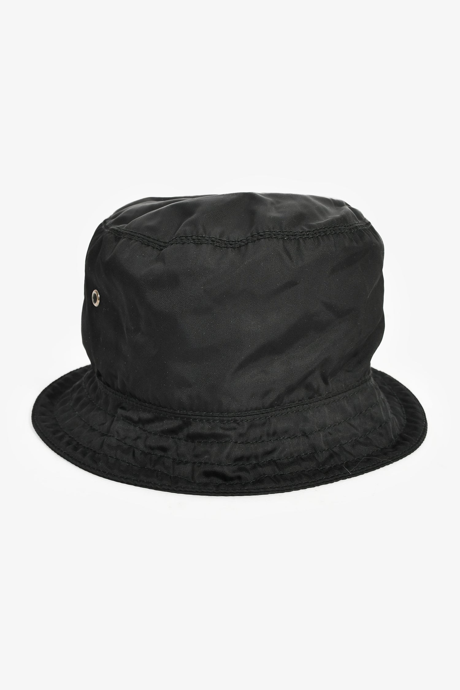 Prada Black Nylon Bucket Hat Size M