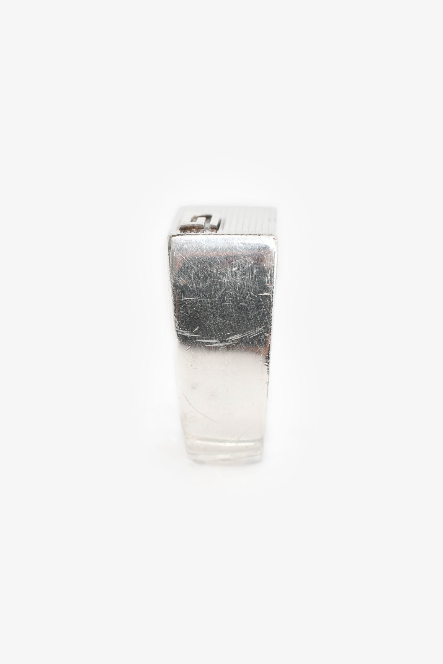 Gucci Sterling Silver 'Mille Righe' Ring Size 61 Mens