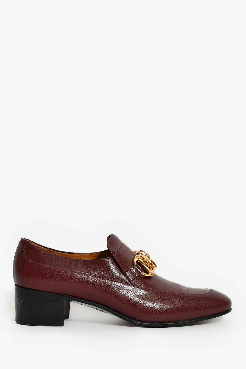 Gucci Burgundy Leather Loafers Size 10.5