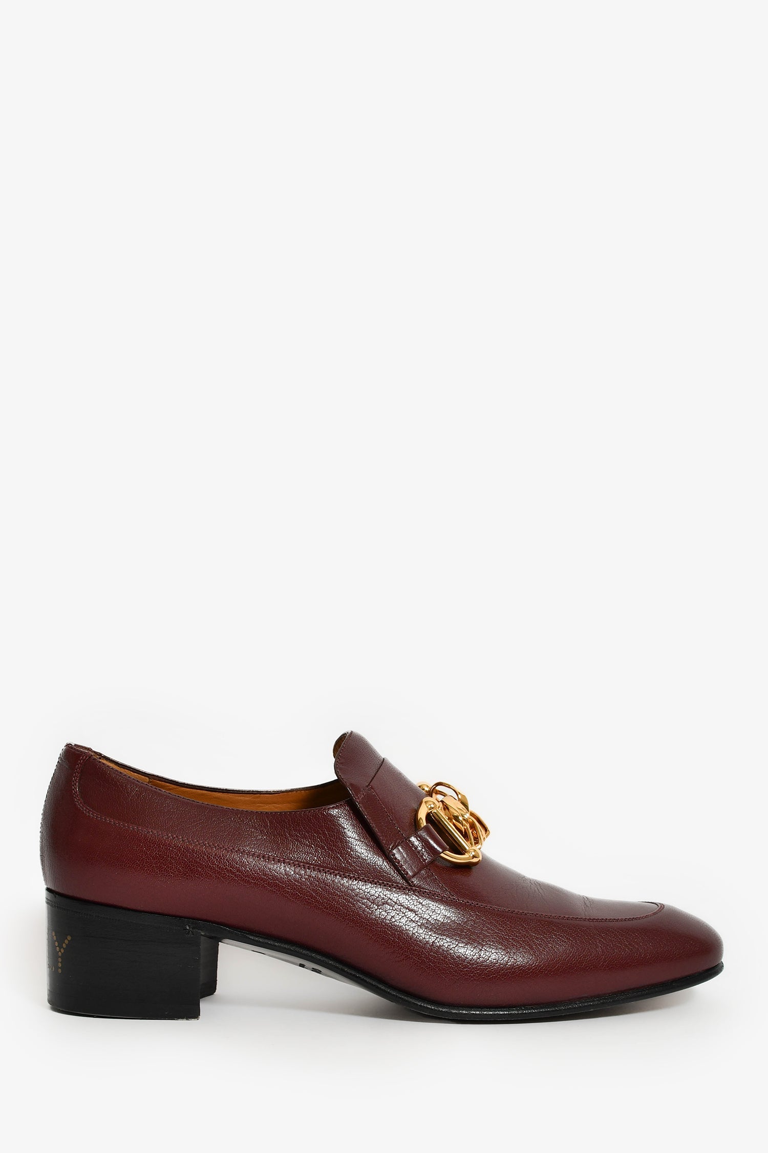Gucci Burgundy Leather Loafers Size 10.5