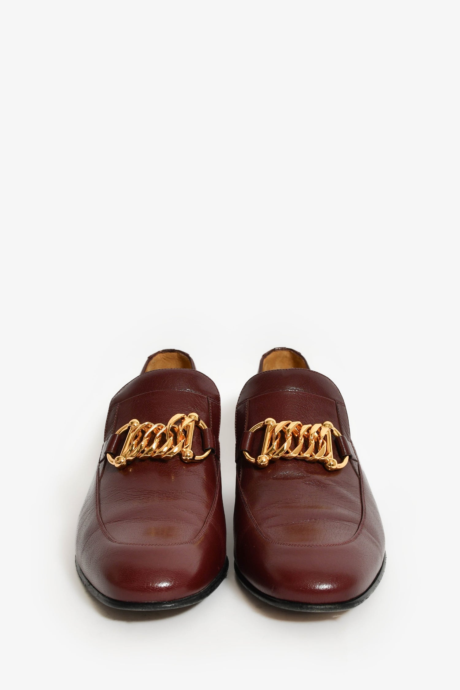 Gucci Burgundy Leather Loafers Size 10.5