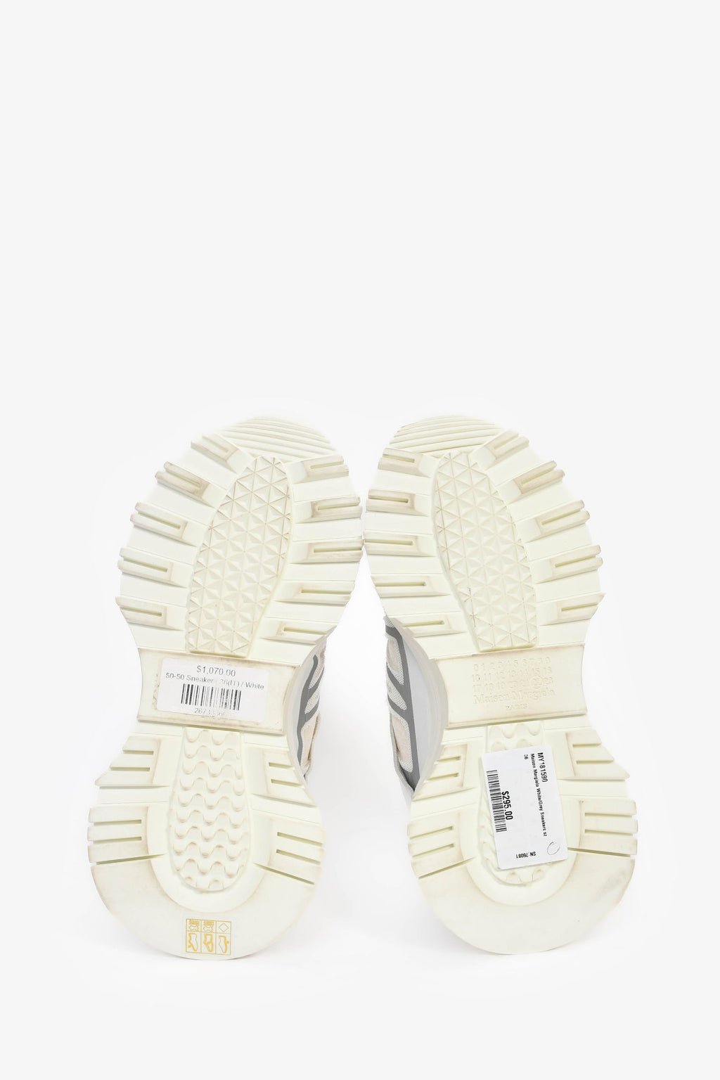 Maison Margiela White/Grey Sneakers Size 36
