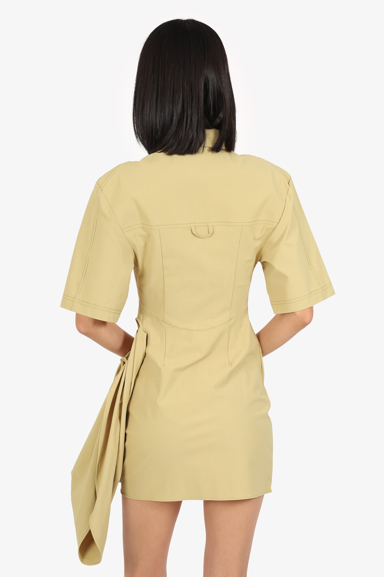 Jacquemus Khaki Green 'La Robe Camisa' Dress Size 34