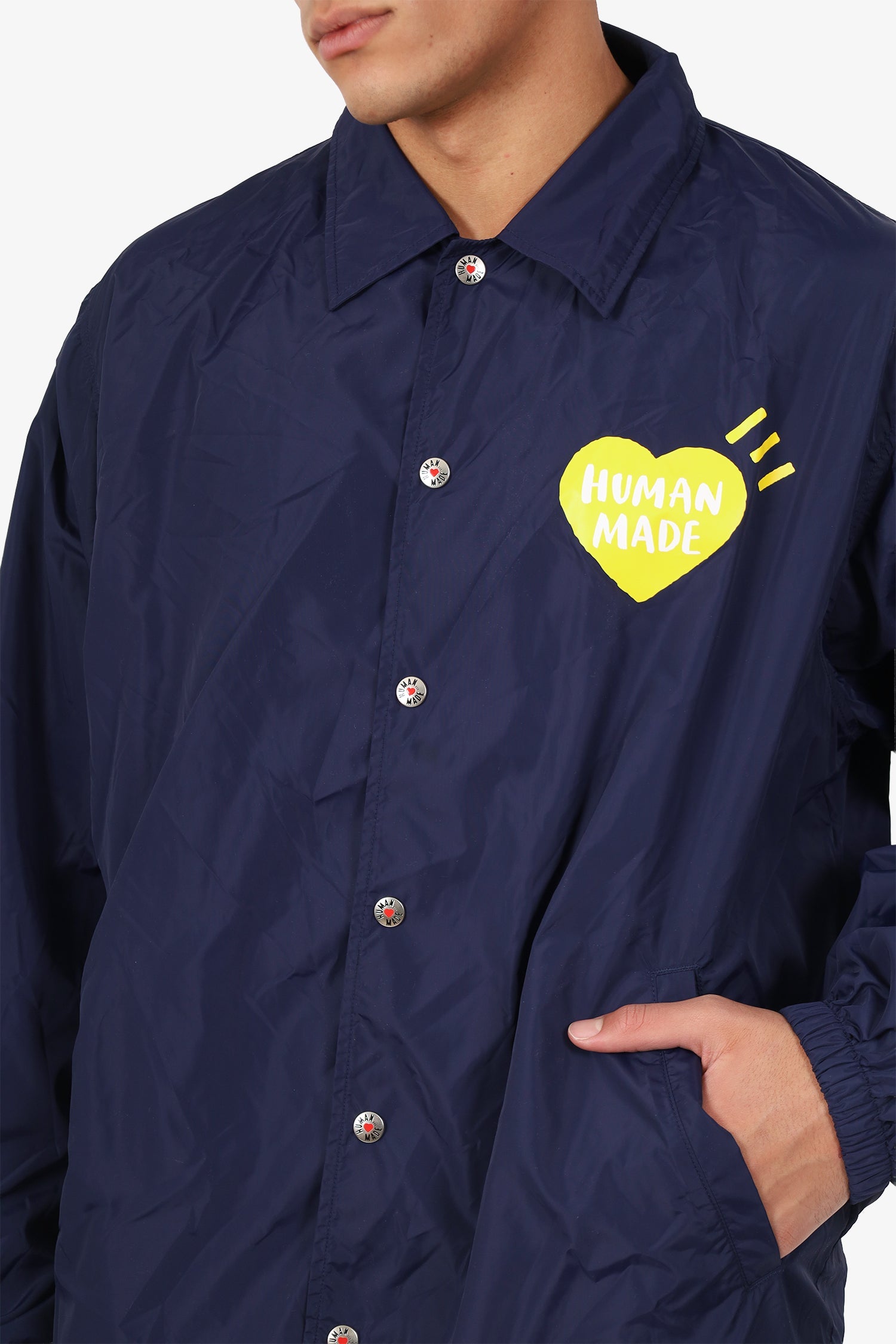 Human Made Navy Nylon Coach Jacket Size XXL Mens