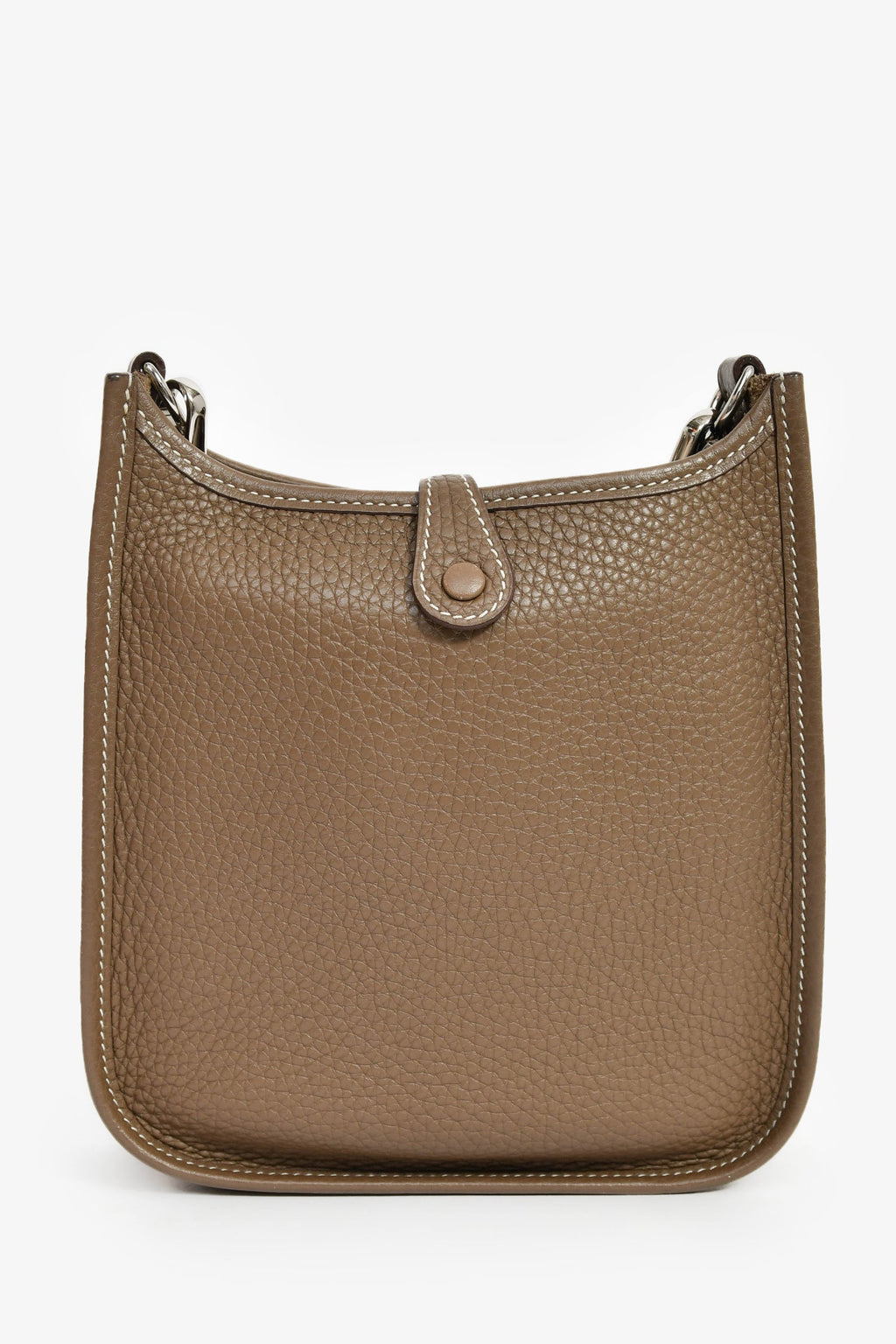 Hermès 2018 Taupe Clemence Leather Evelyne TPM