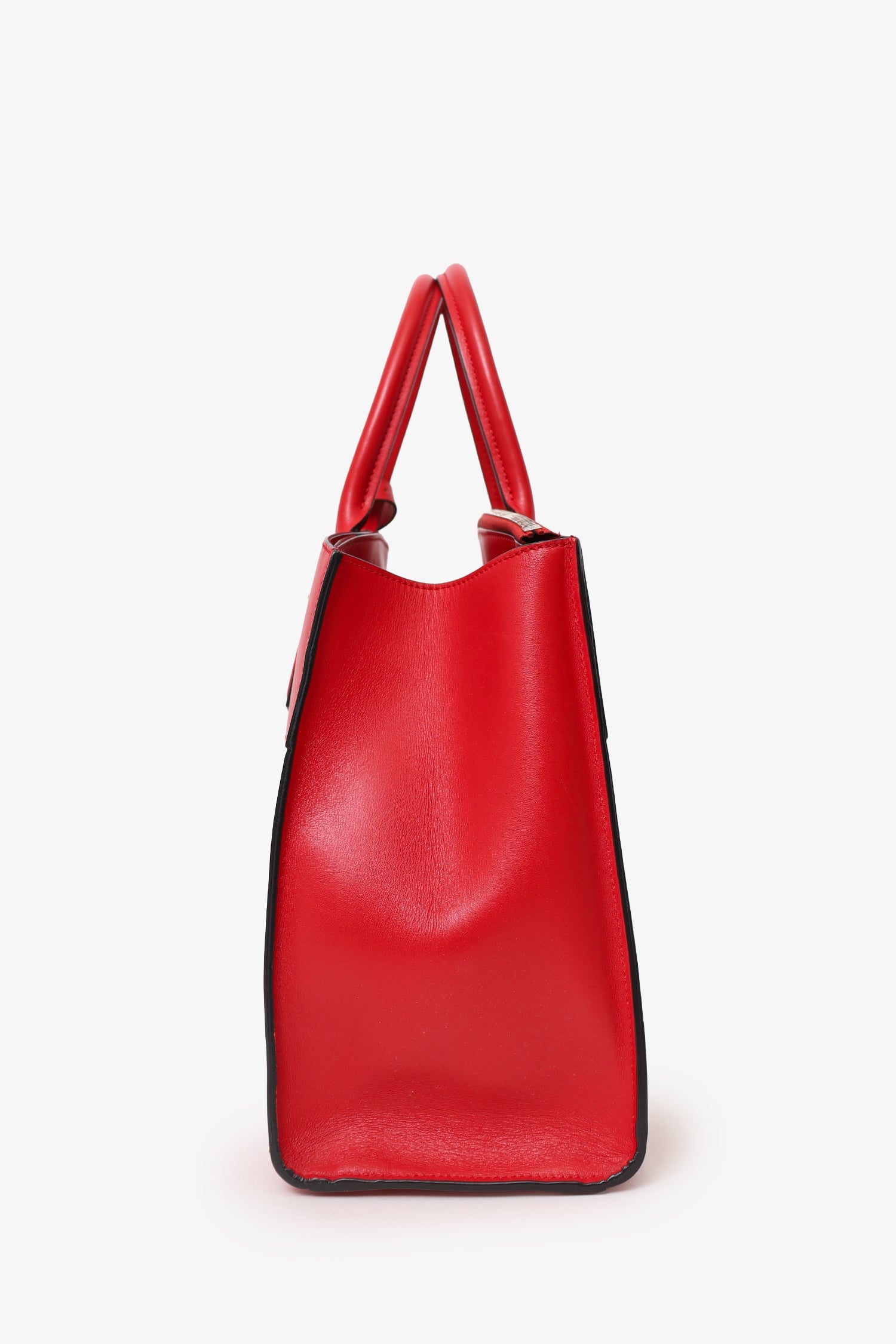 Louis Vuitton Red Leather 'City Steamer' Top Handle With Strap