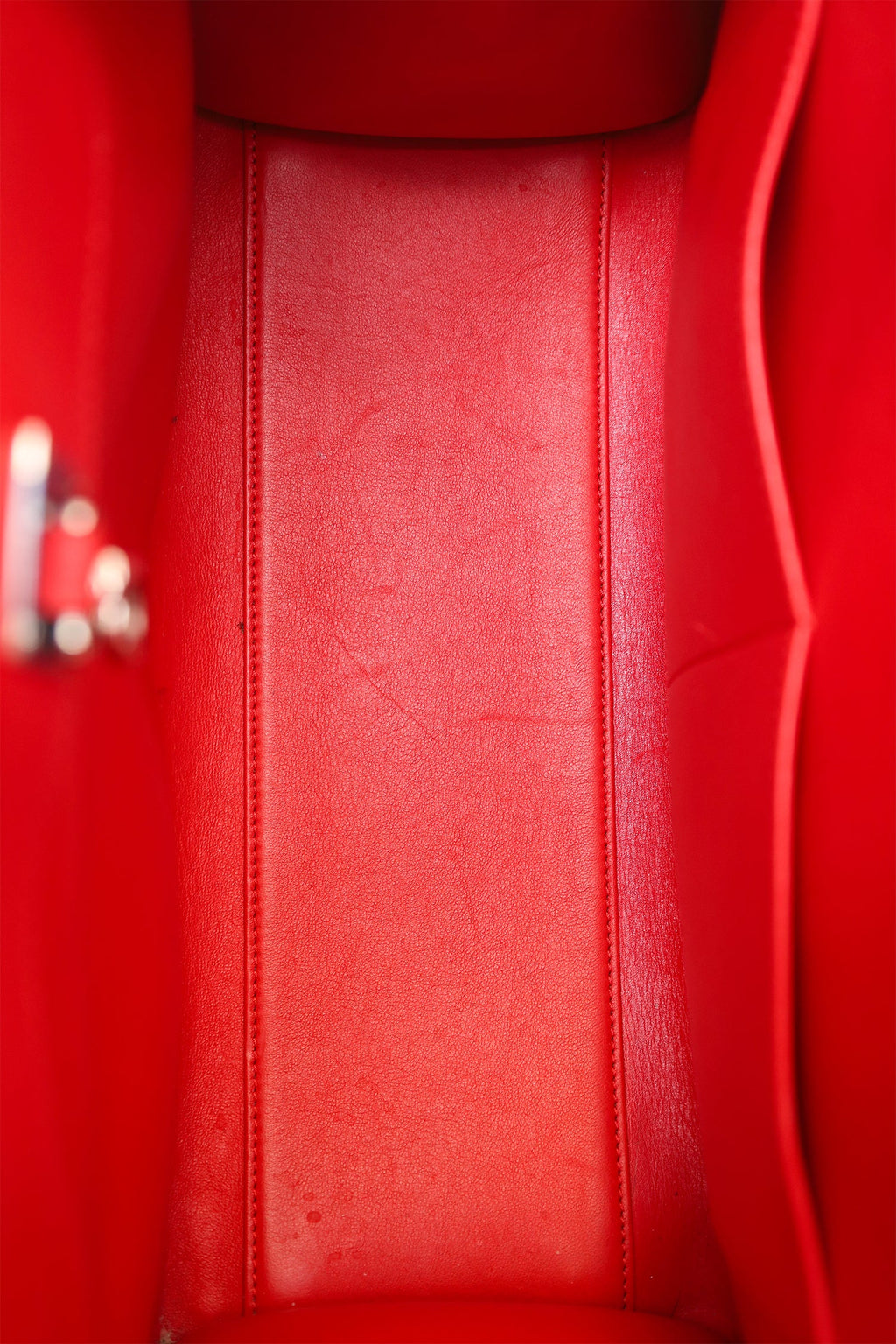 Louis Vuitton Red Leather 'City Steamer' Top Handle With Strap