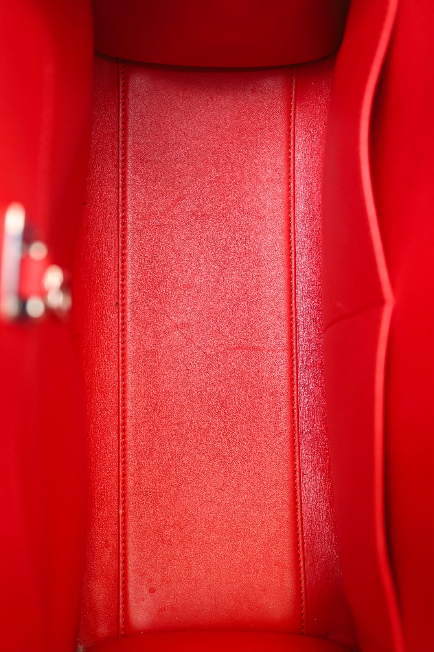 Louis Vuitton Red Leather 'City Steamer' Top Handle With Strap