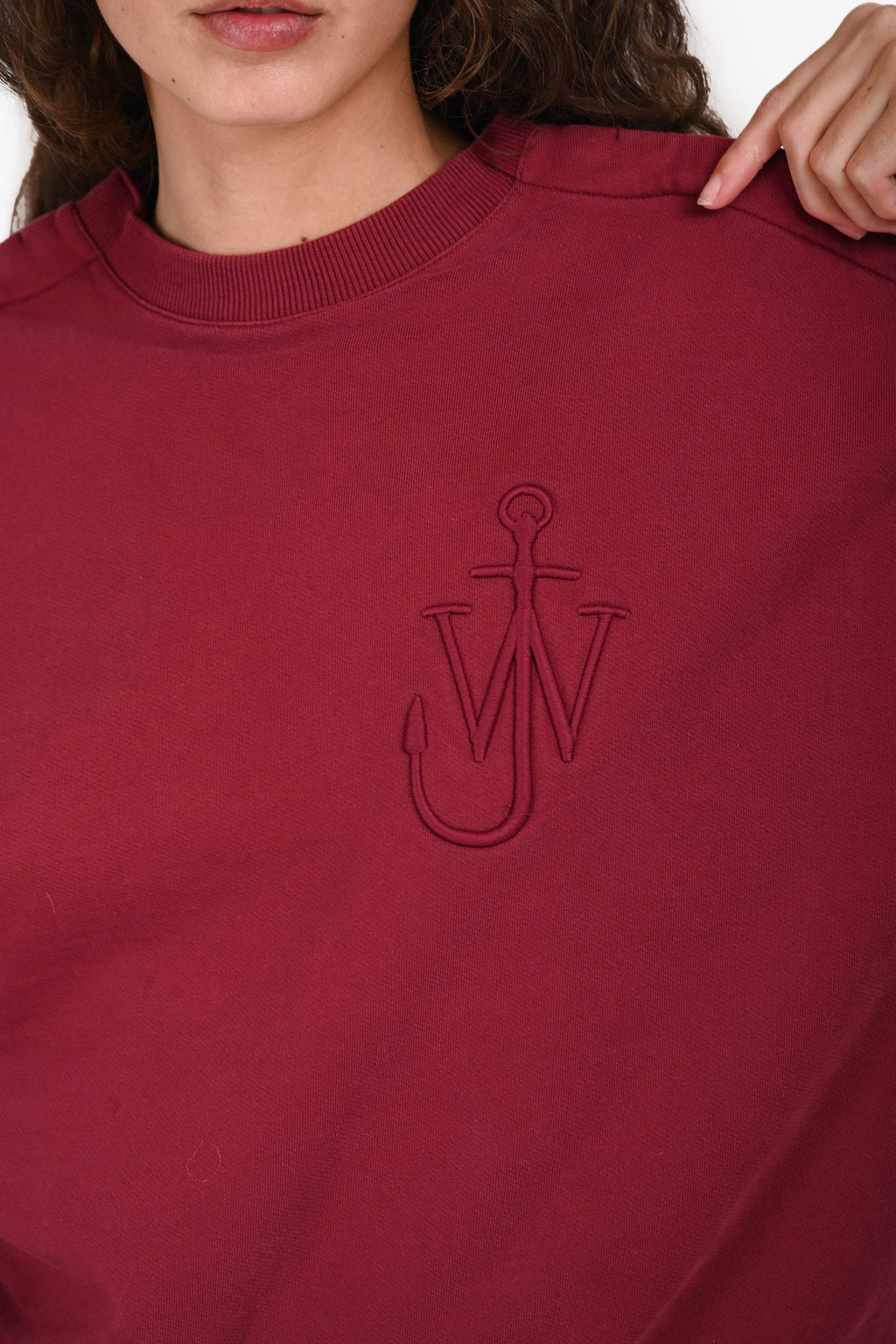 JW Anderson Burgundy Cotton Sweatshirt Size S
