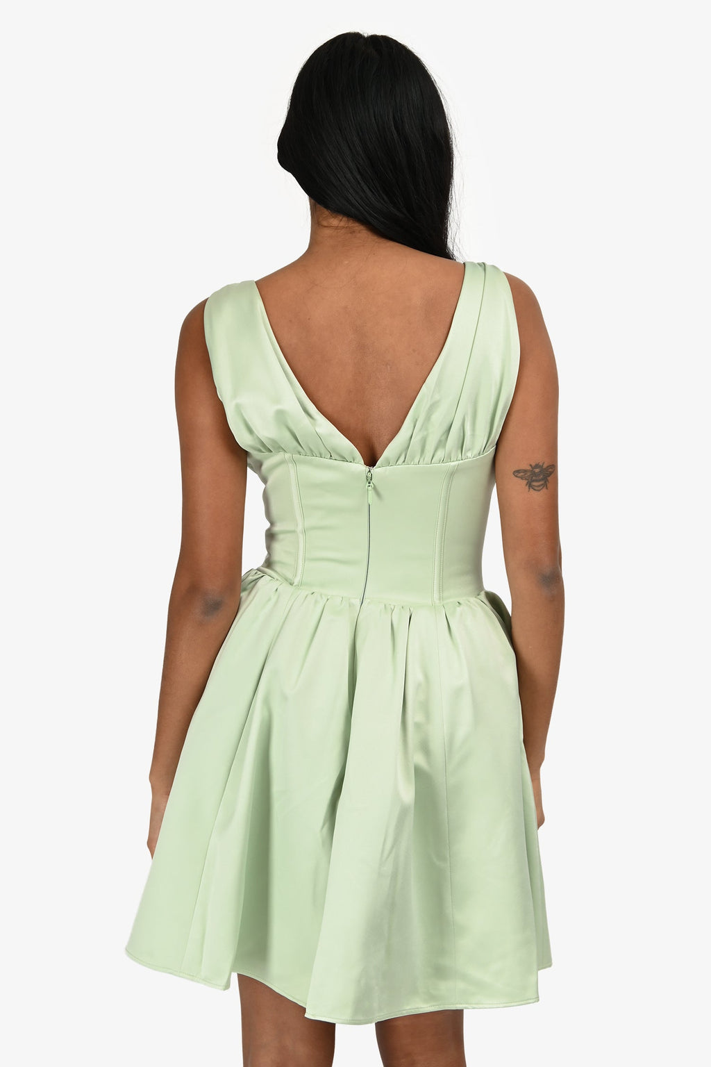 House Of CB Pistachio 'Emmeliette' Satin Mini Dress Size S