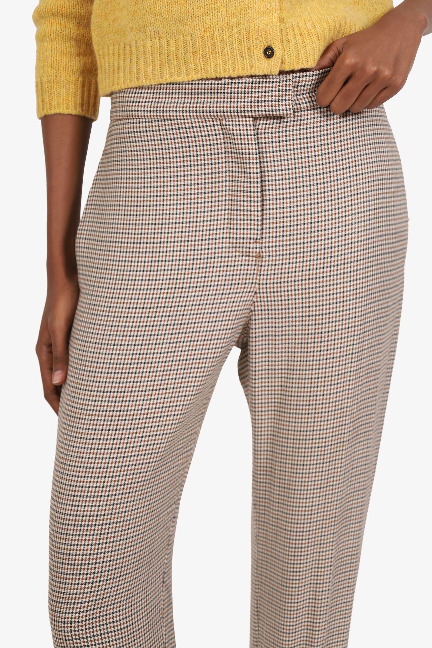Burberry Brown Plaid Stirrup Trousers Size 6