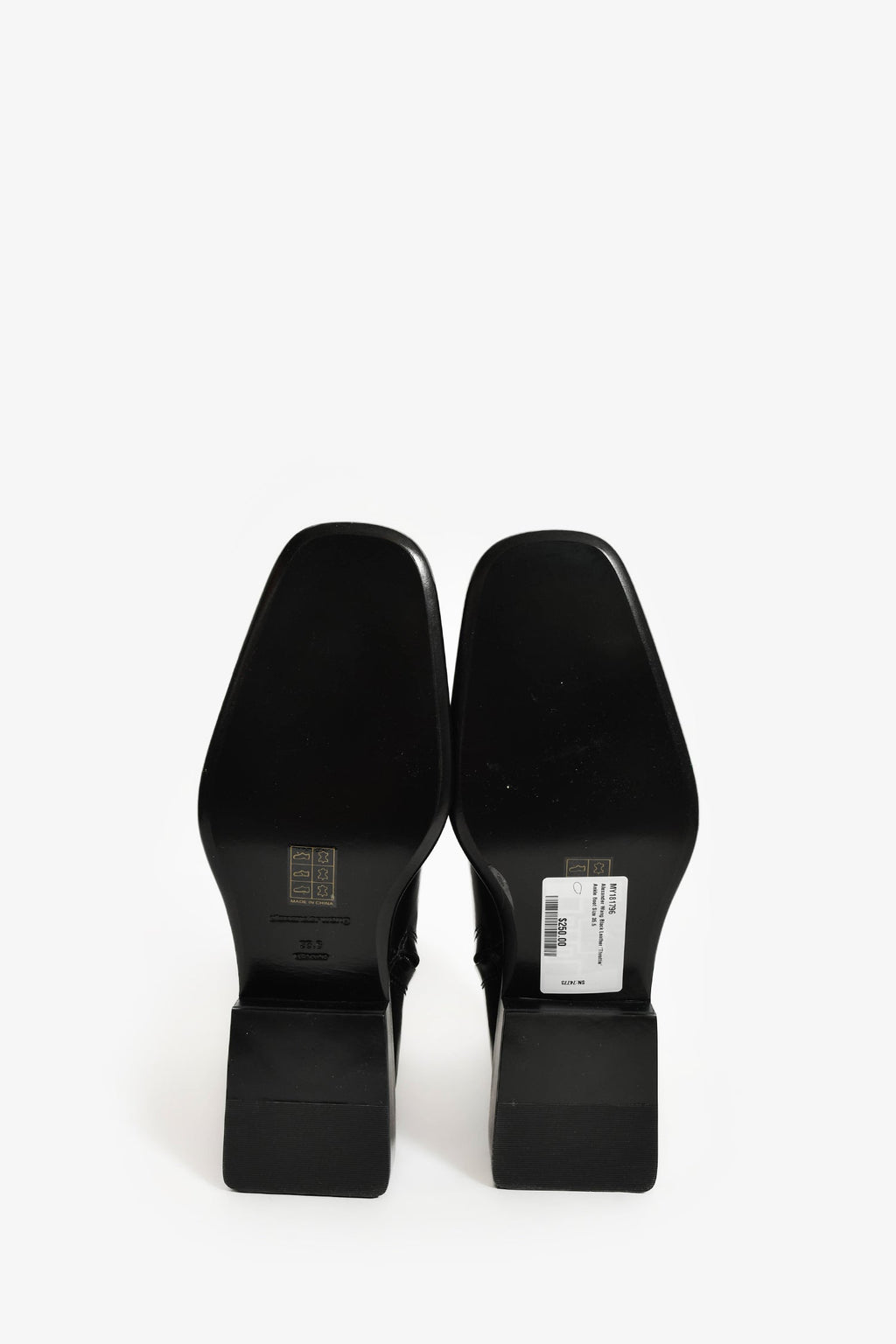 Alexander Wang Black Leather 'Throttie' Ankle Boot Size 35.5