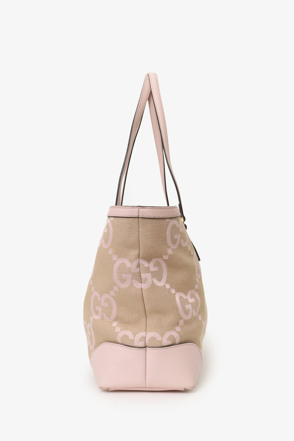 Gucci Beige/Pink Jumbo GG Medium Ophidia Tote