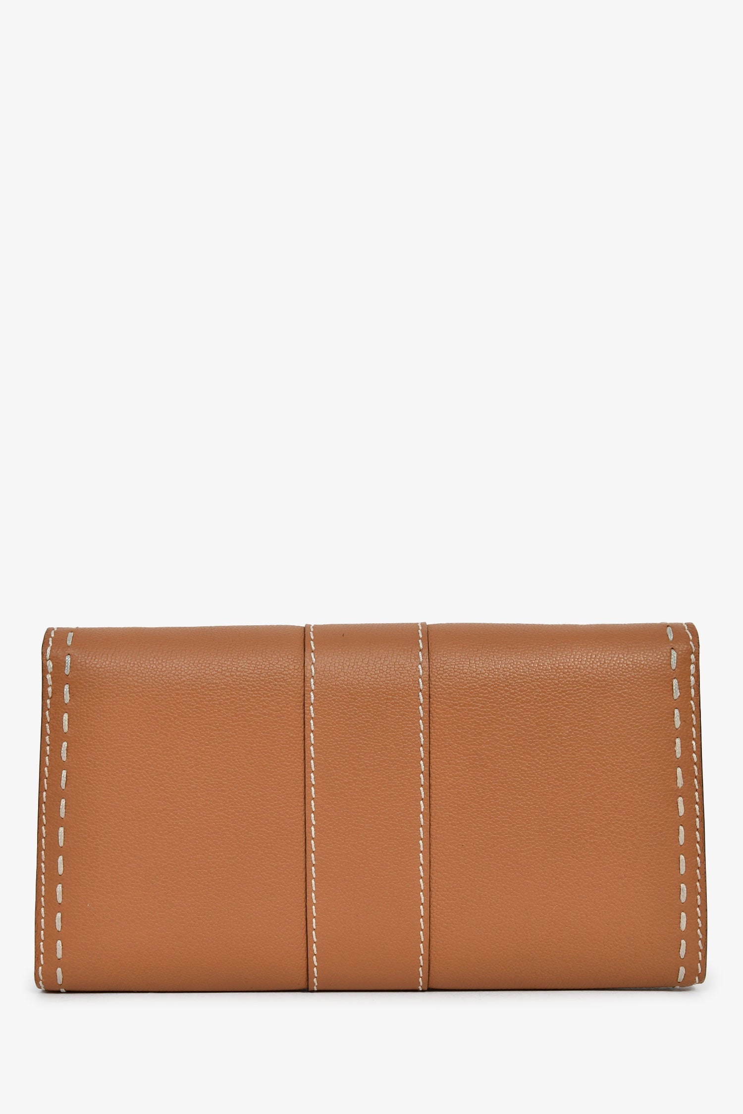 Delvaux Brown Rodéo Calf Brillant Long Wallet Chain
