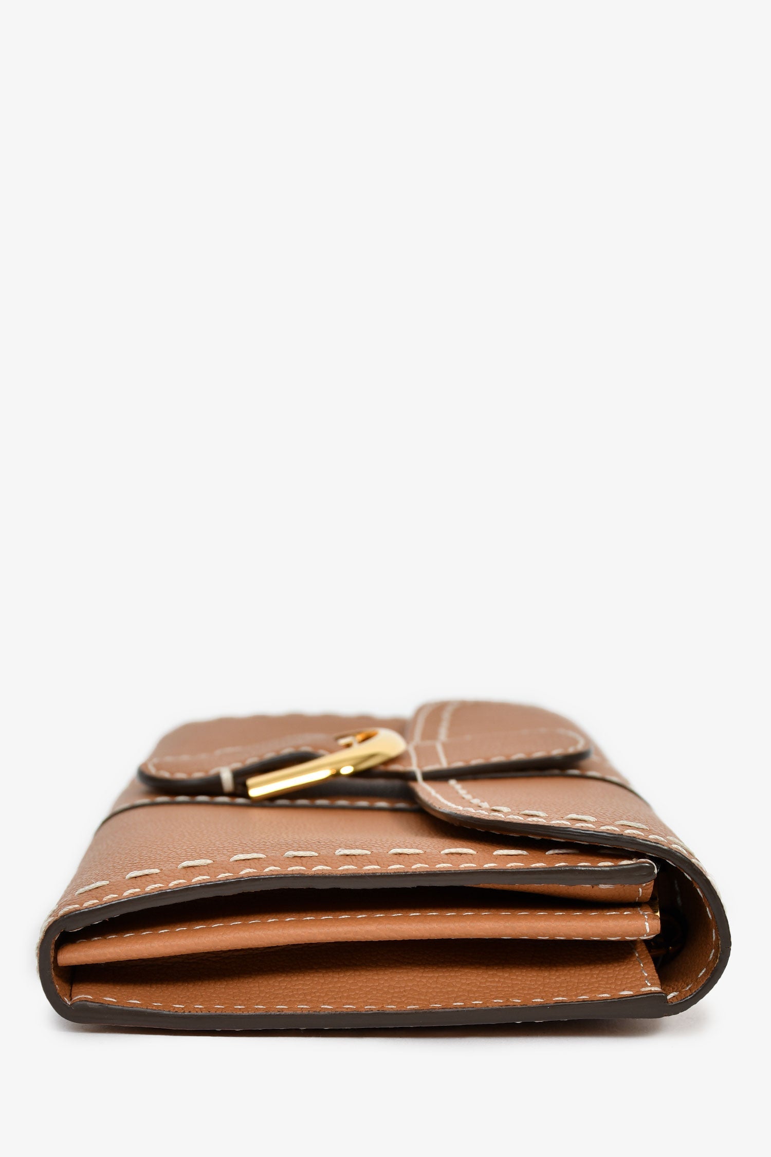 Delvaux Brown Rodéo Calf Brillant Long Wallet Chain