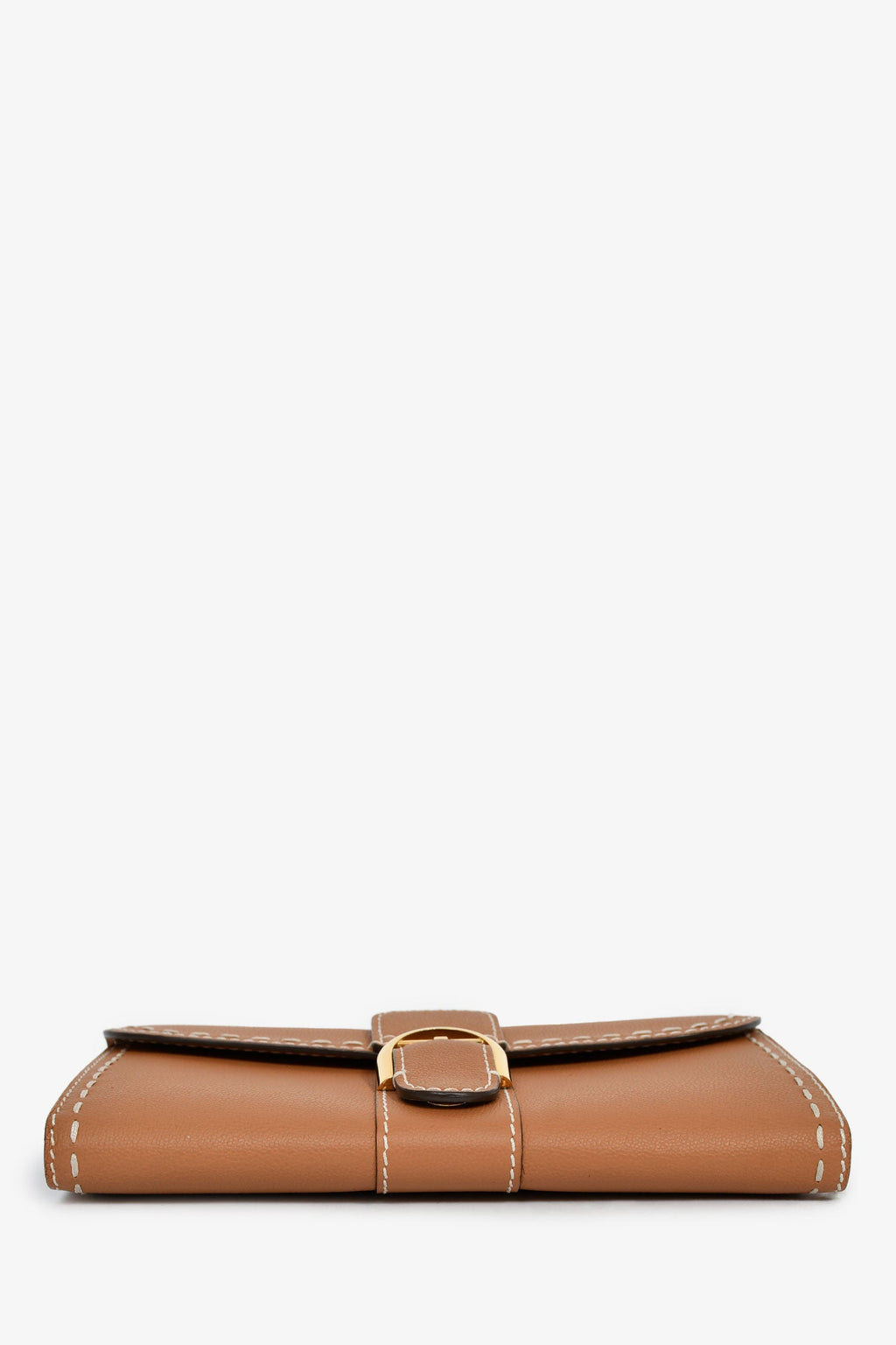 Delvaux Brown Rodéo Calf Brillant Long Wallet Chain