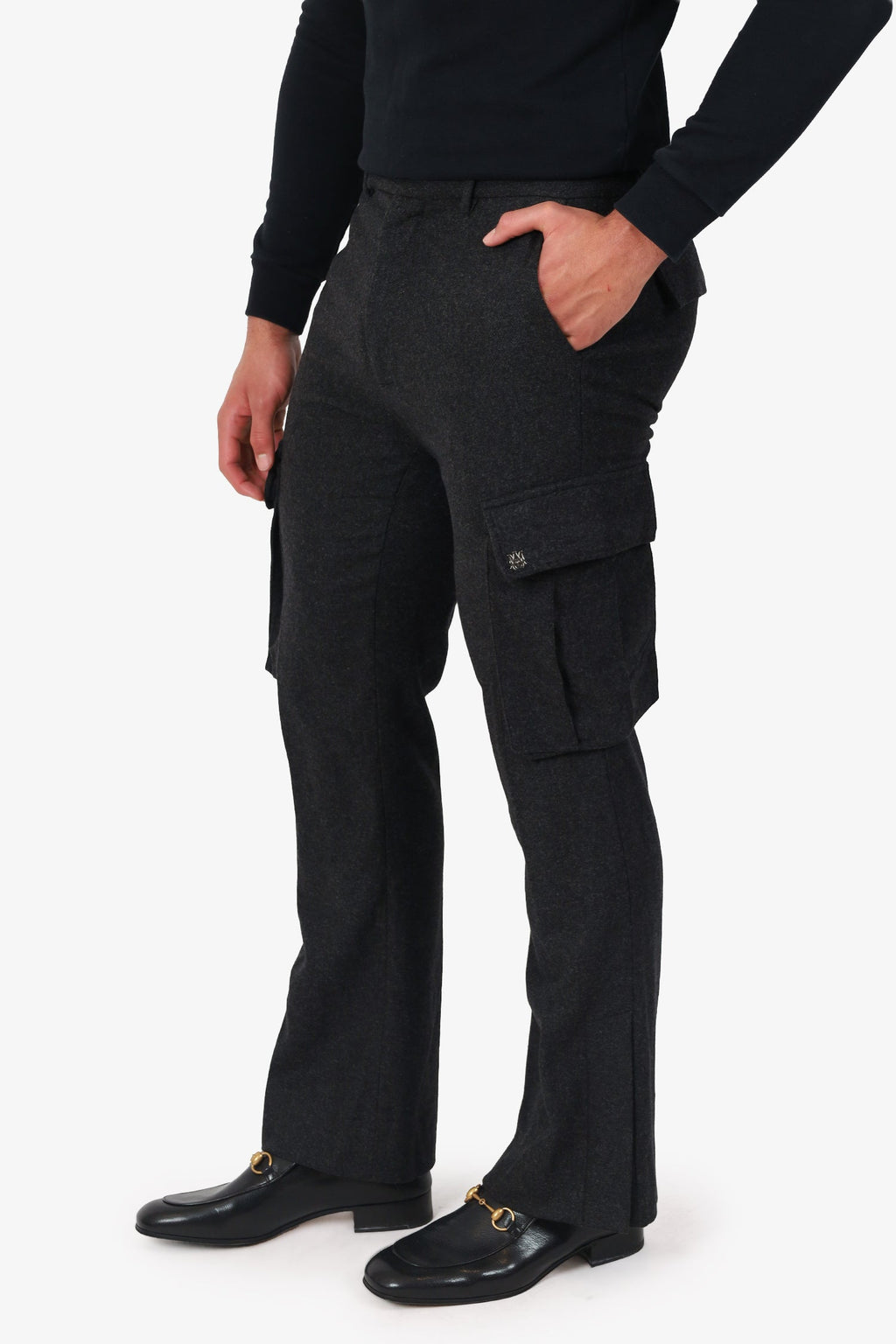 Amiri Grey Wool Cargo Straight Leg Pants Size 48 Mens