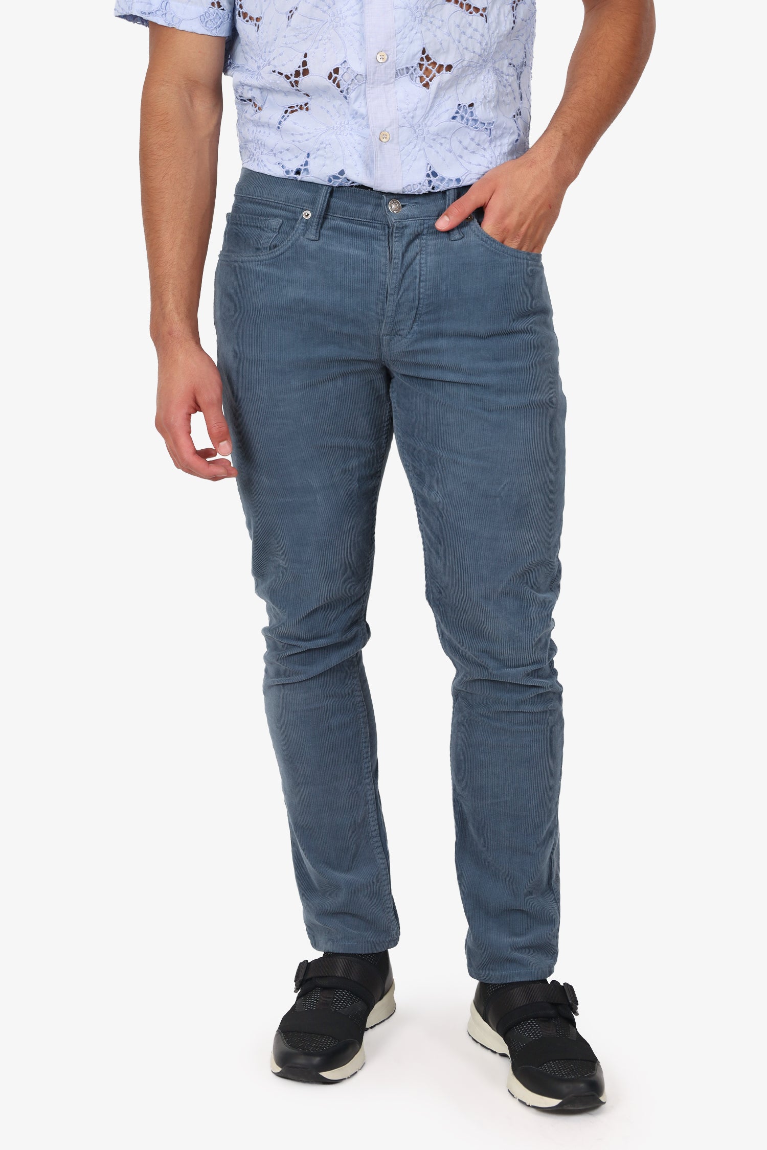 Tom Ford Blue Cord Straight Leg Pants Size 34 Mens