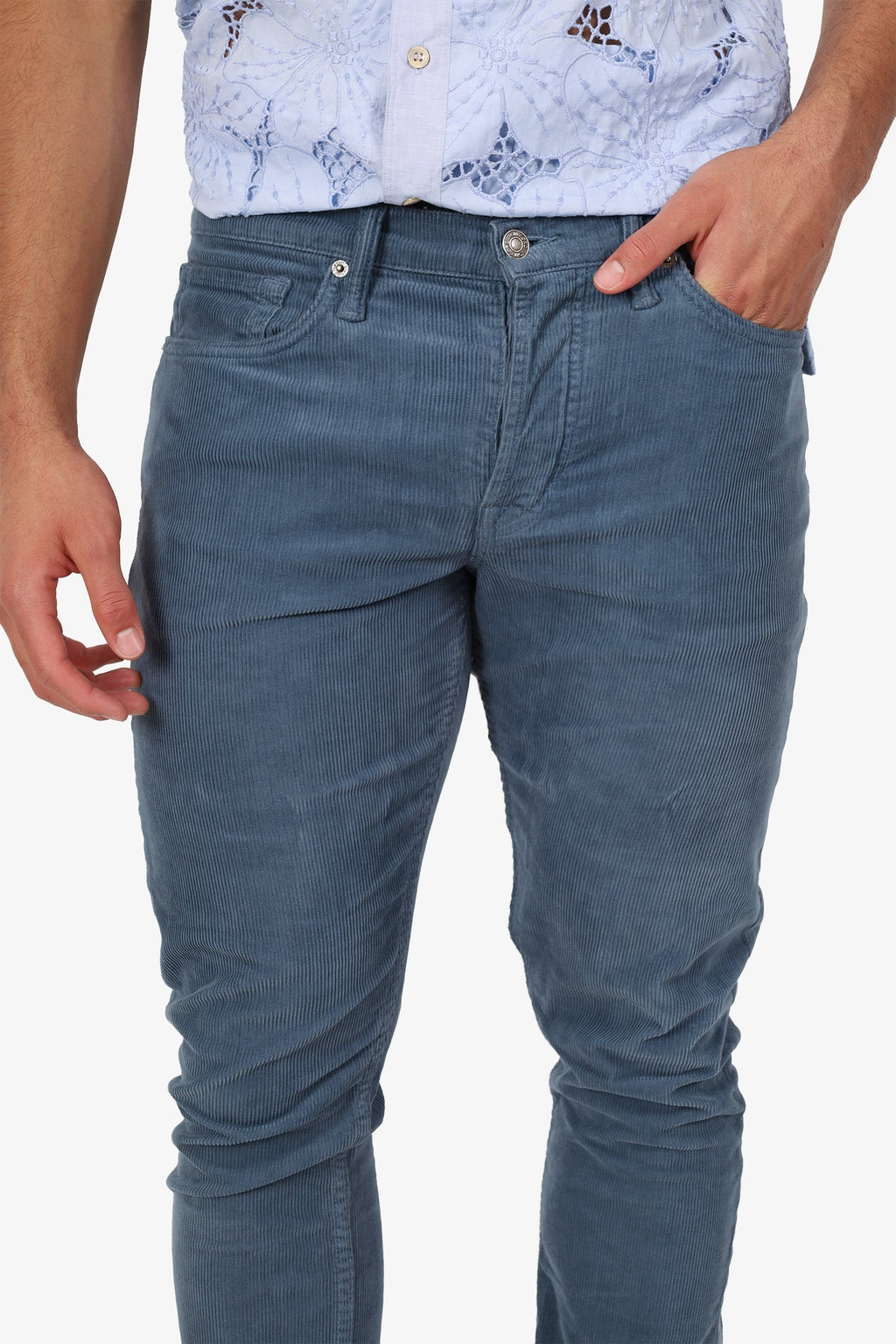 Tom Ford Blue Cord Straight Leg Pants Size 34 Mens