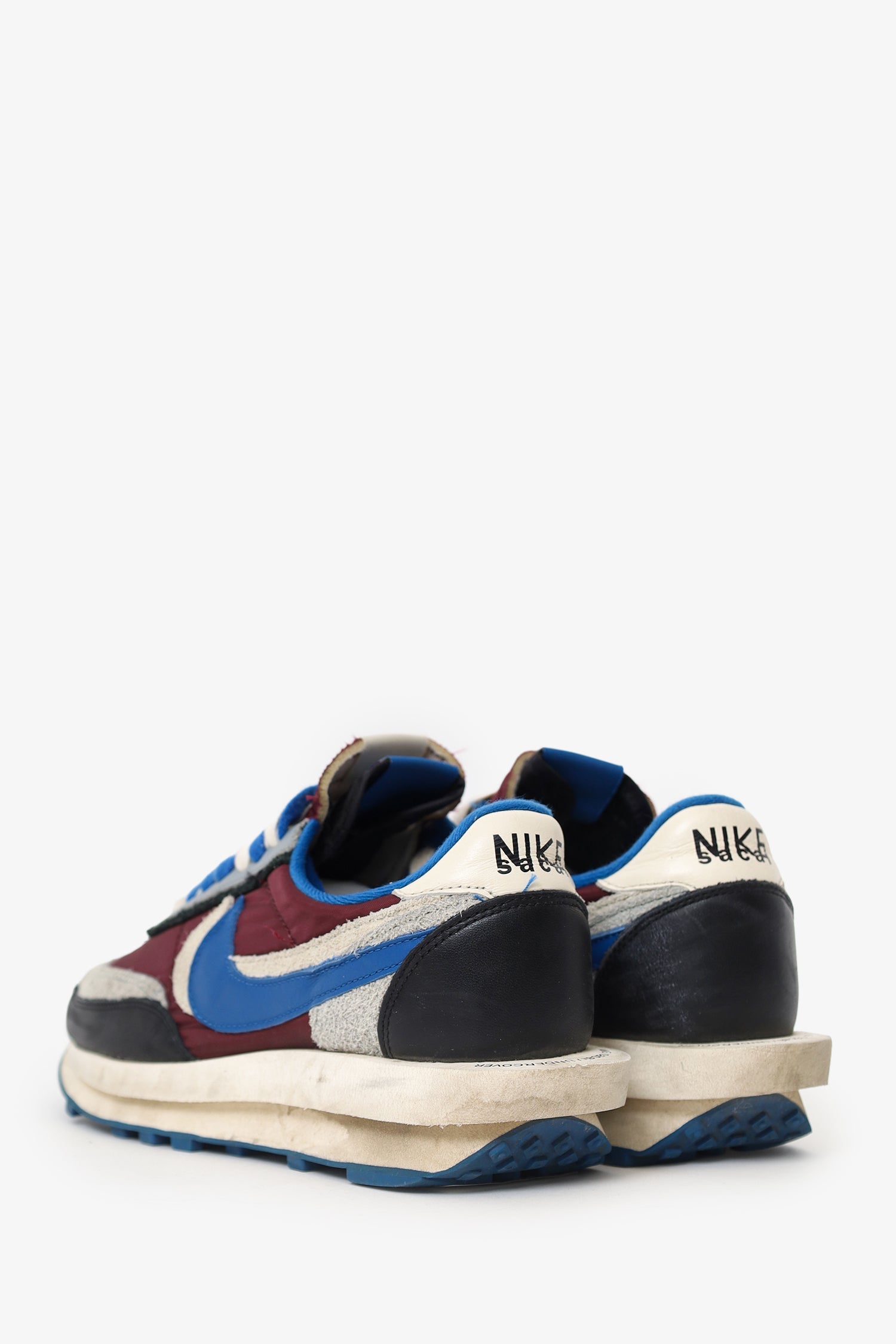 Sacai x Nike Blue/Burgundy Suede/Leather Sneakers Size 9