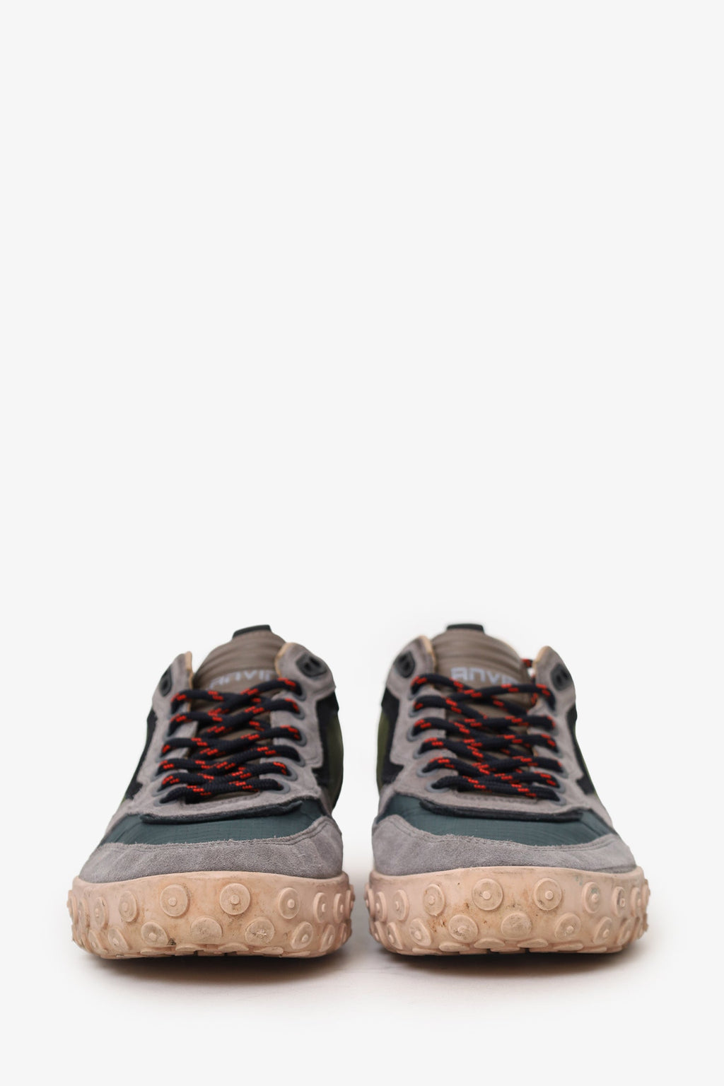 Lanvin Green/Grey Low Top Sneakers Size 8