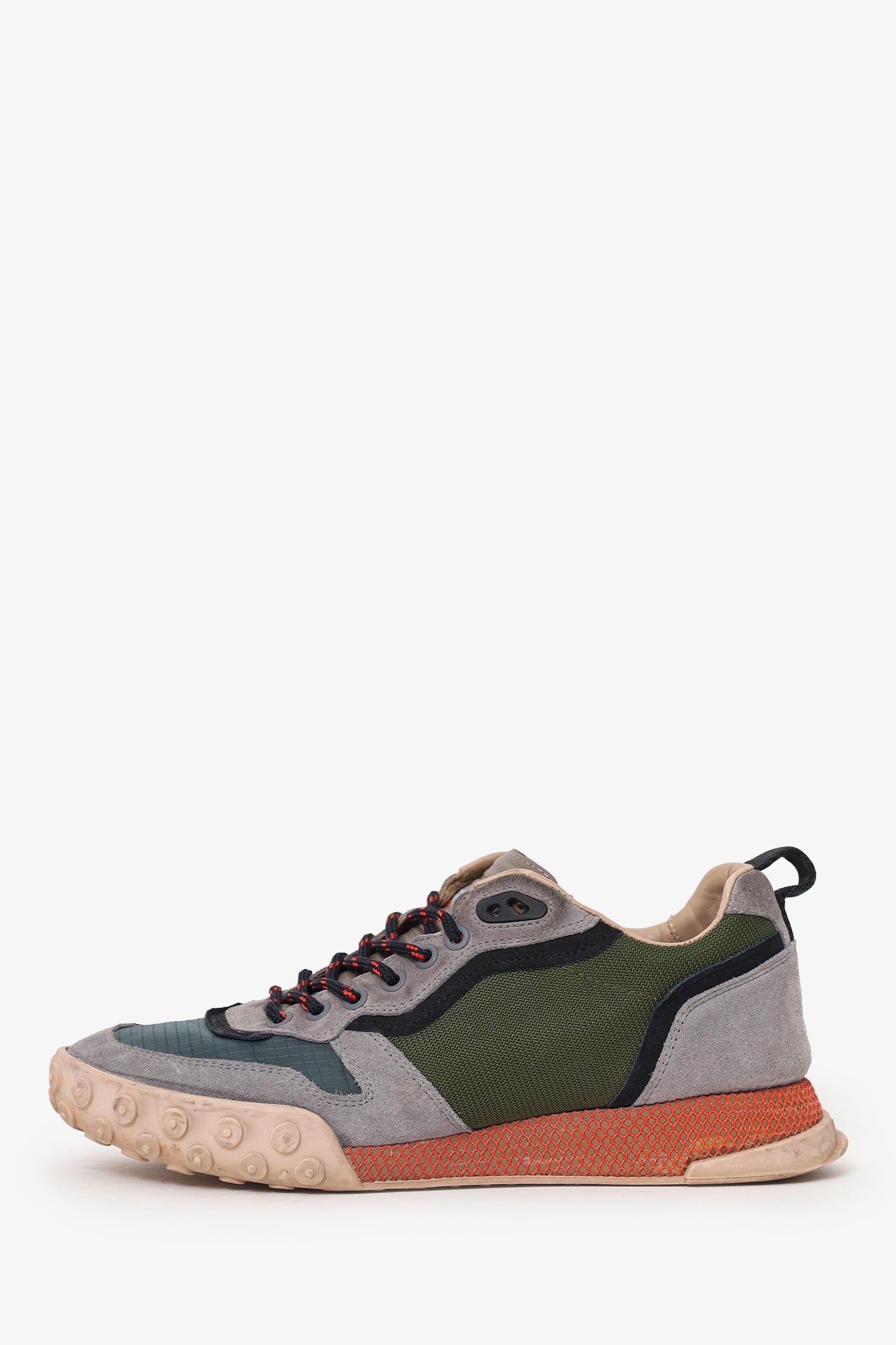 Lanvin Green/Grey Low Top Sneakers Size 8
