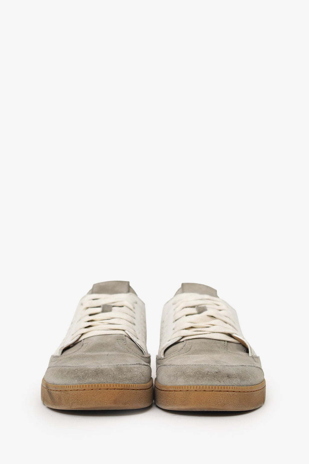 Loewe Khaki Suede/Leather Low Top Sneakers Size 40 Mens