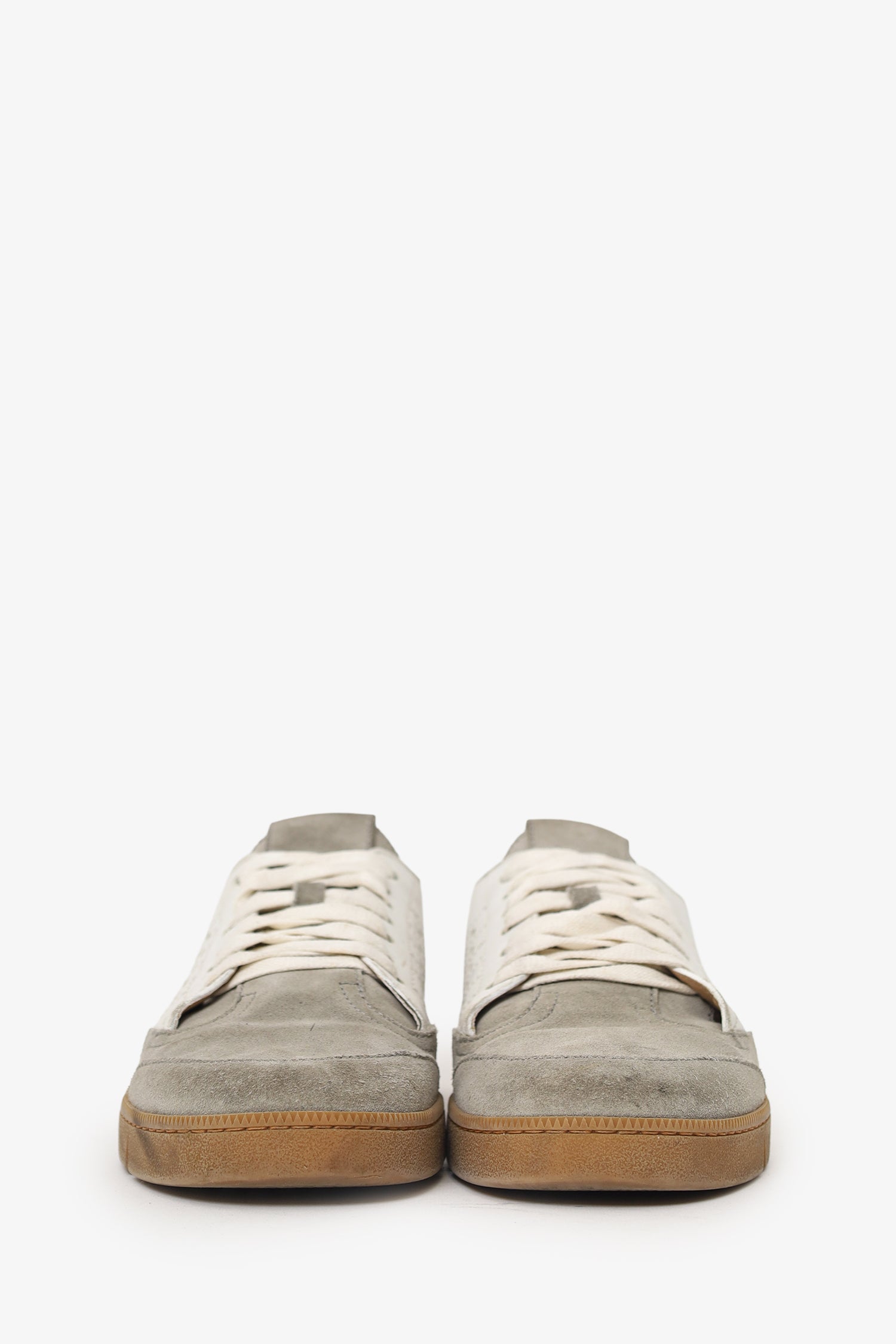 Loewe Khaki Suede/Leather Low Top Sneakers Size 40 Mens