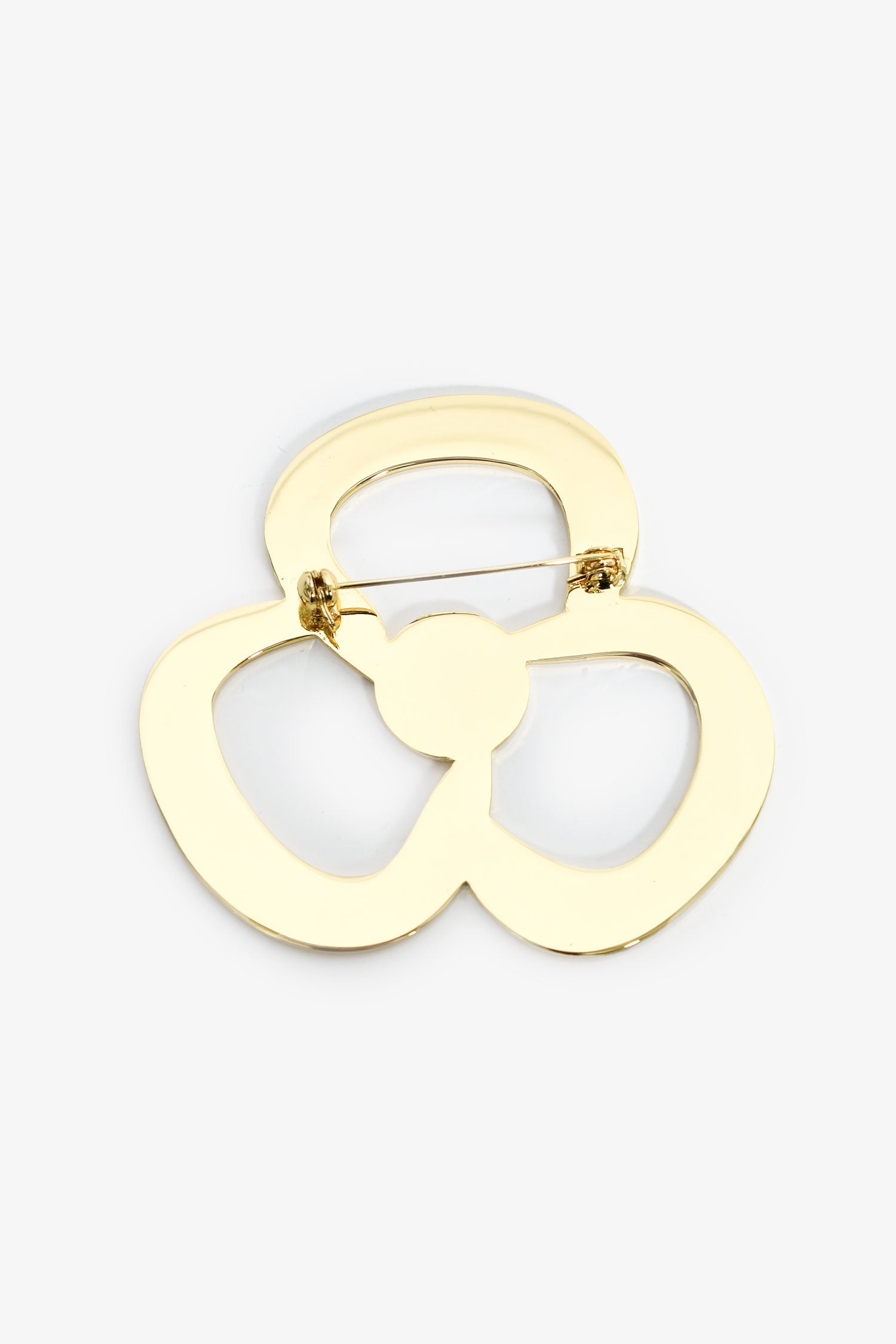 Christian Louboutin Yellow Enamel/Gold Tone Flower Brooch